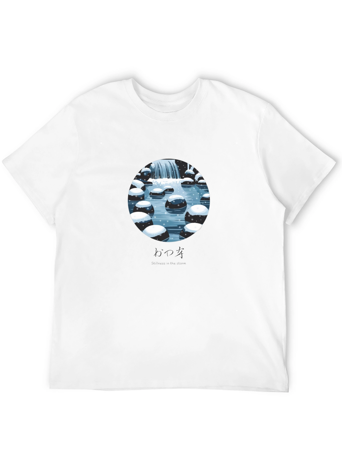Winter Falls Graphic Tee - Stylish Black T-Shirt