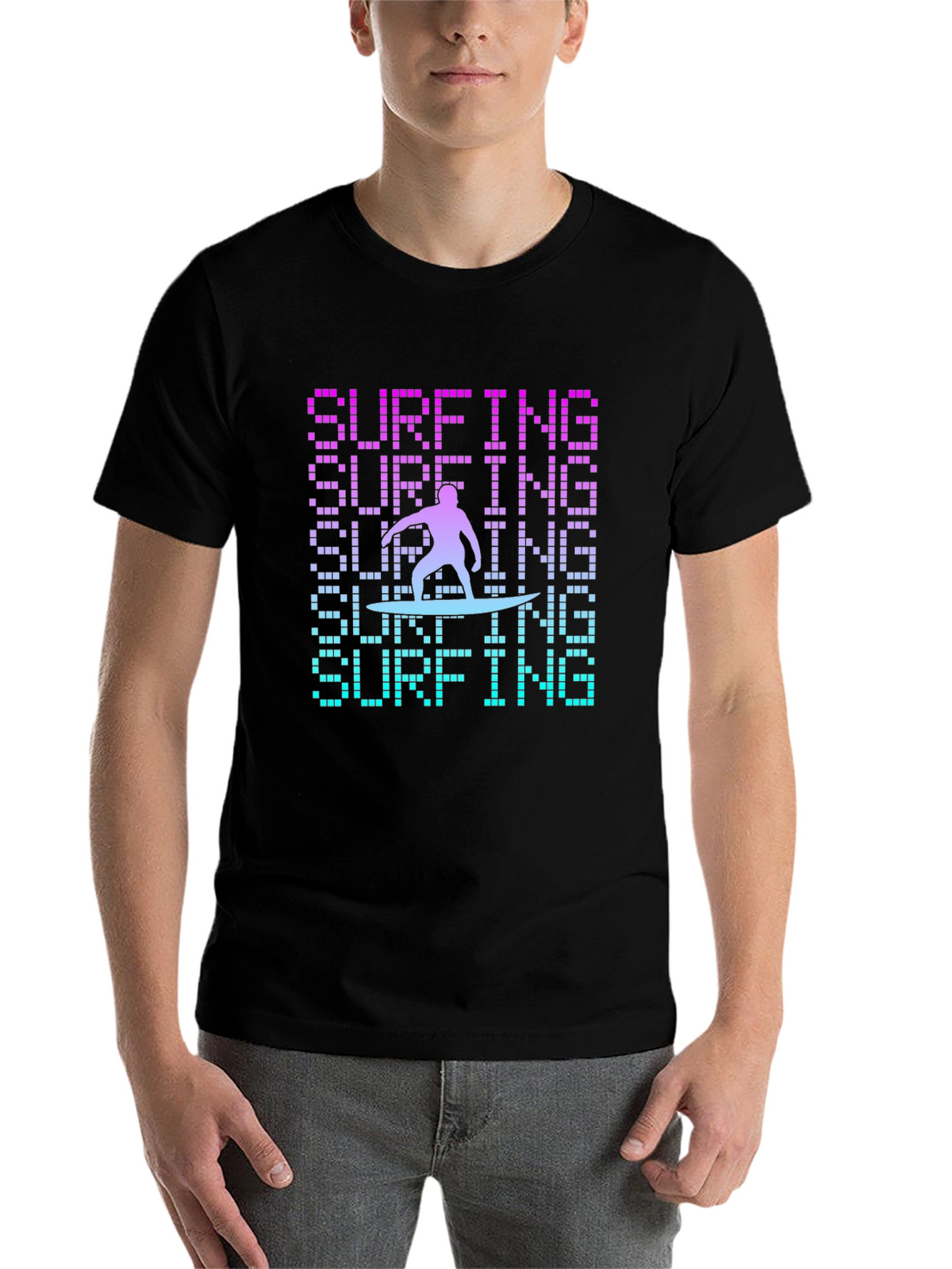 Surfing Graphic T-Shirt - Cool Design