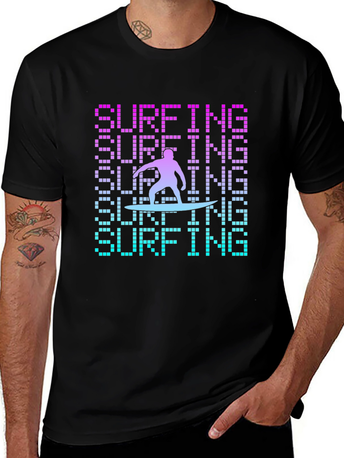 Surfing Graphic T-Shirt - Cool Design