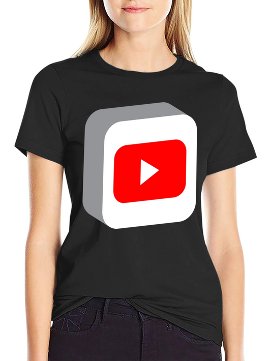 YouTube Play Button Black T-Shirt