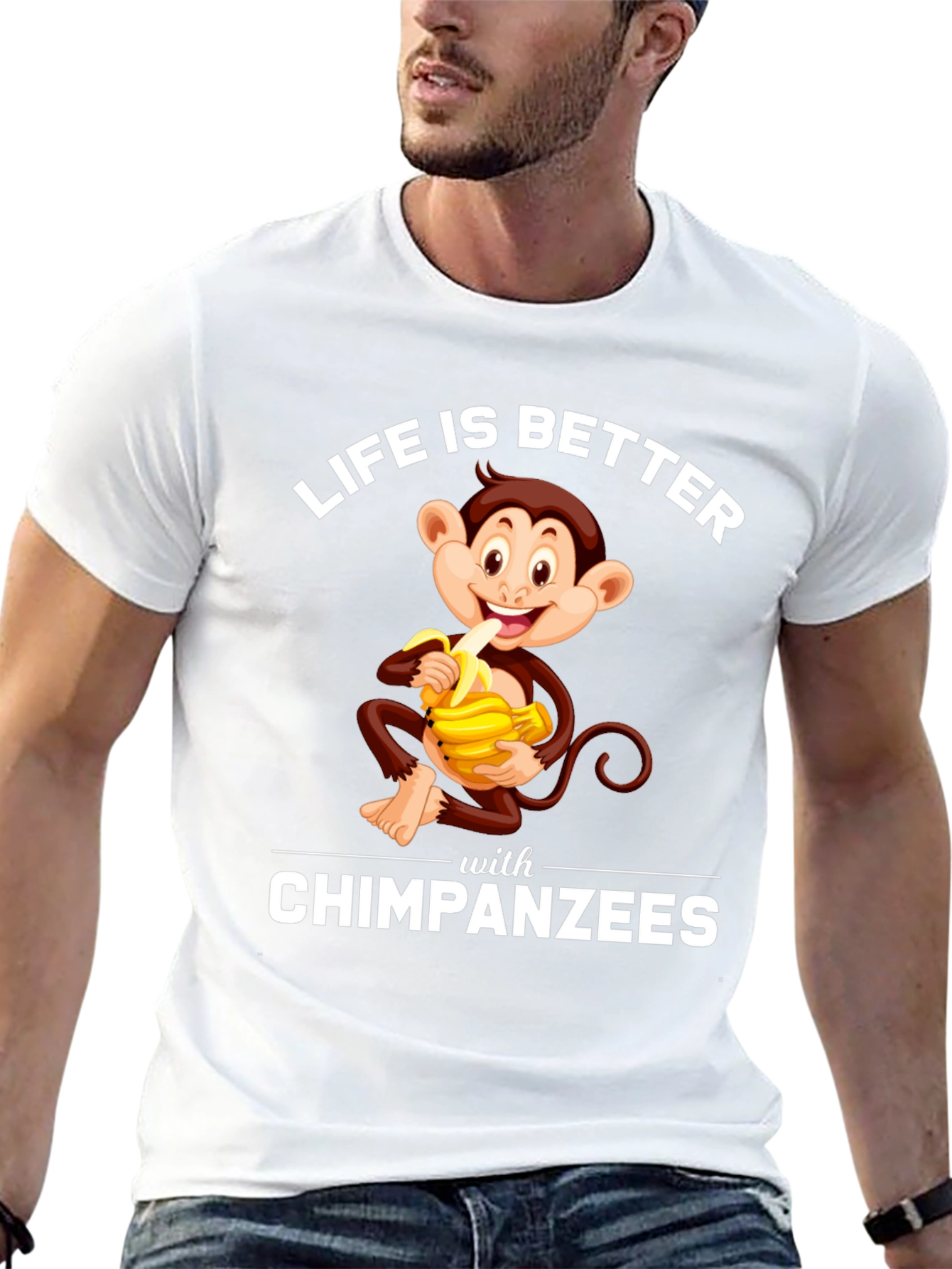 Chimpanzee T-Shirt - Life is Better with Chimpanzees