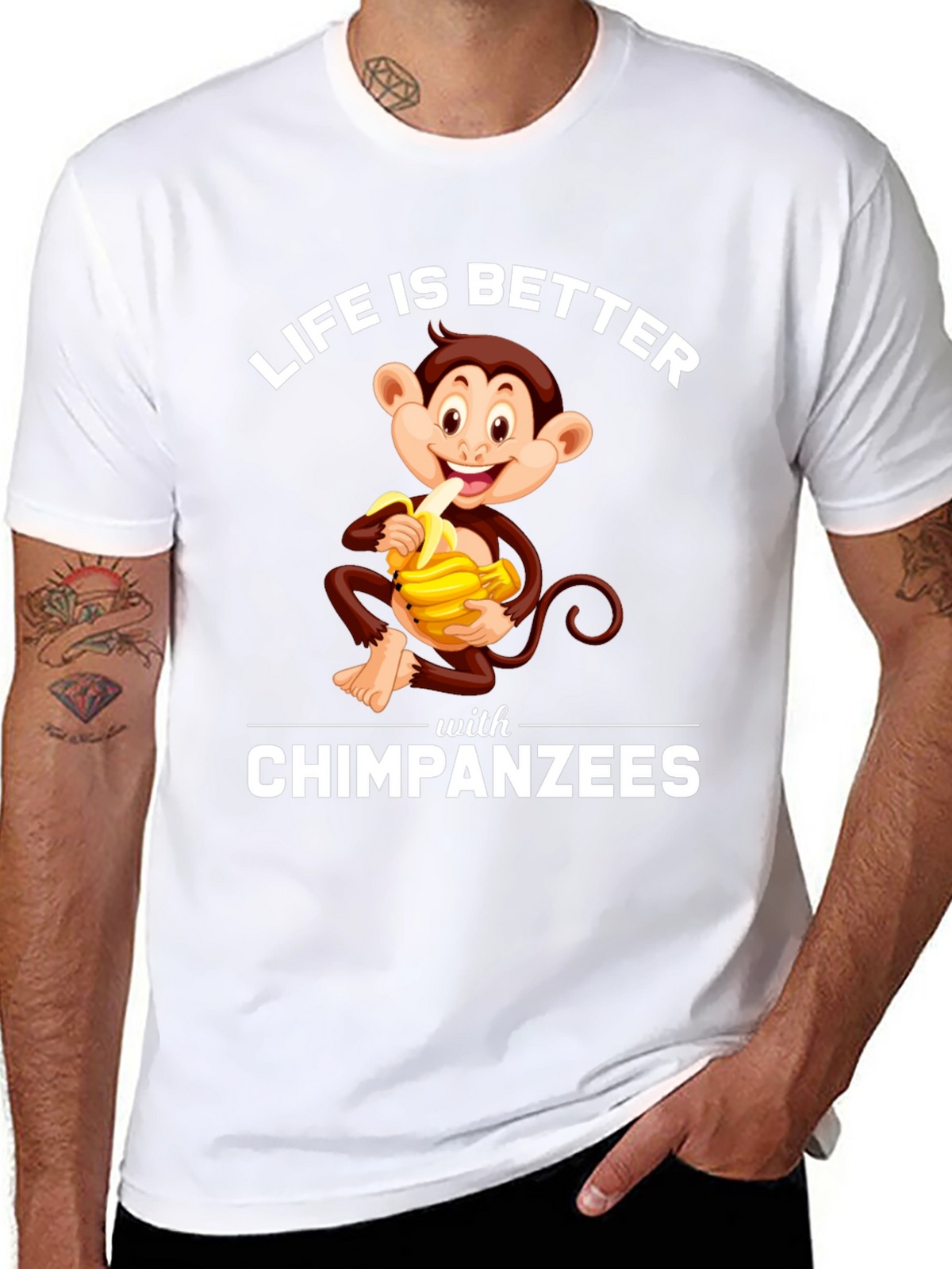 Chimpanzee T-Shirt - Life is Better with Chimpanzees