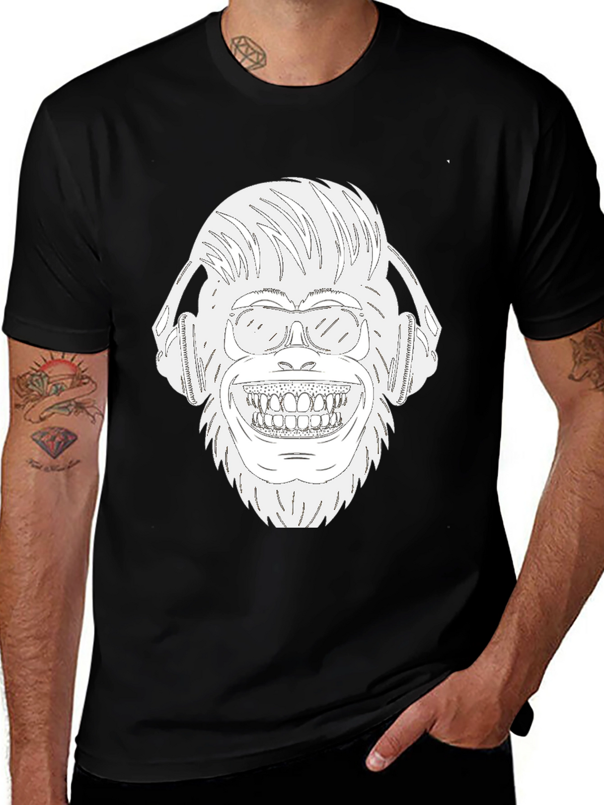 DJ Monkey Graphic T-Shirt