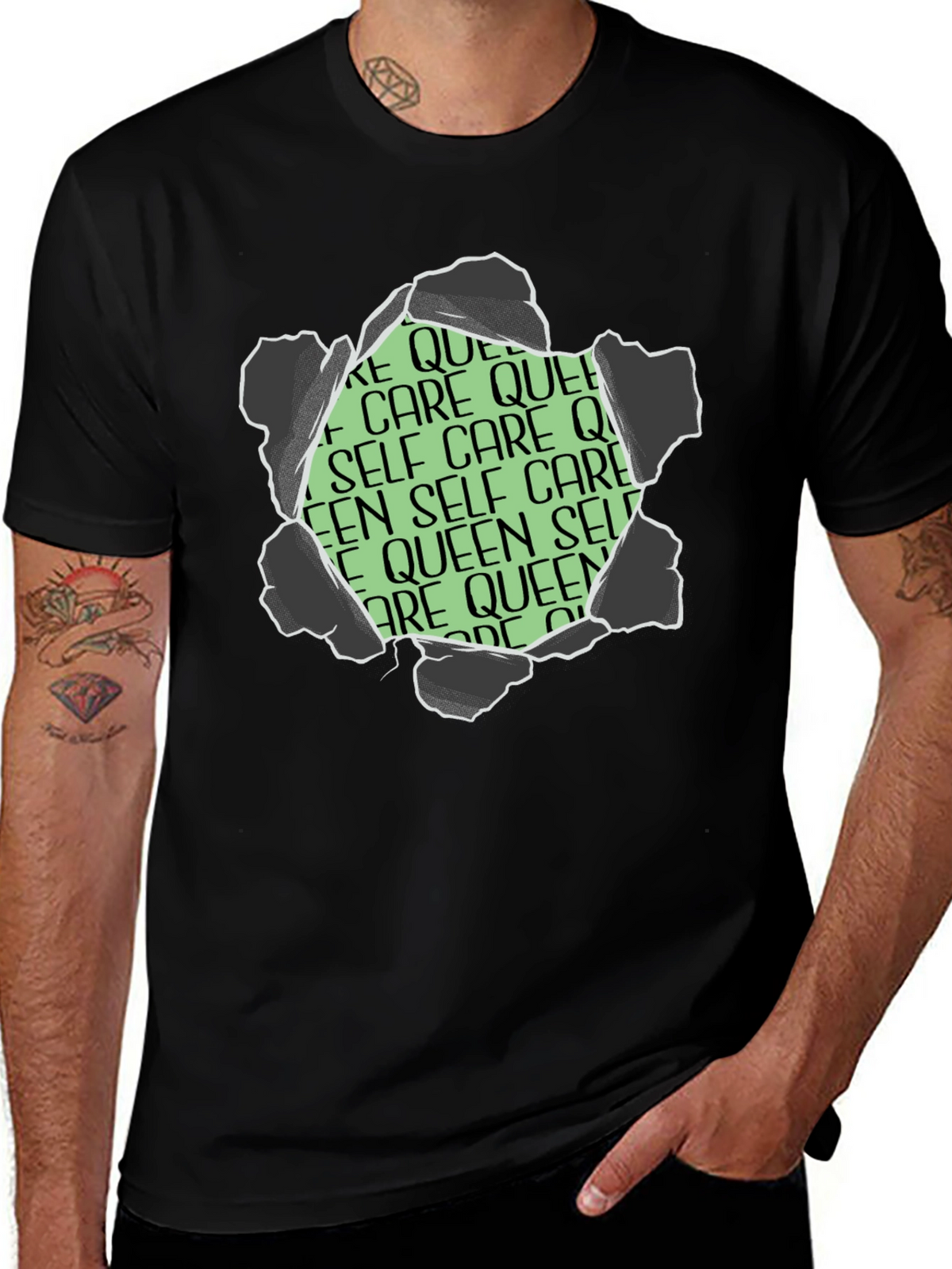 Self Care Queen Graphic T-Shirt - Black