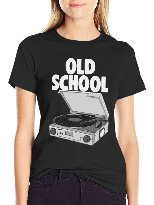 Old School DJ Turntable Graphic T-Shirt