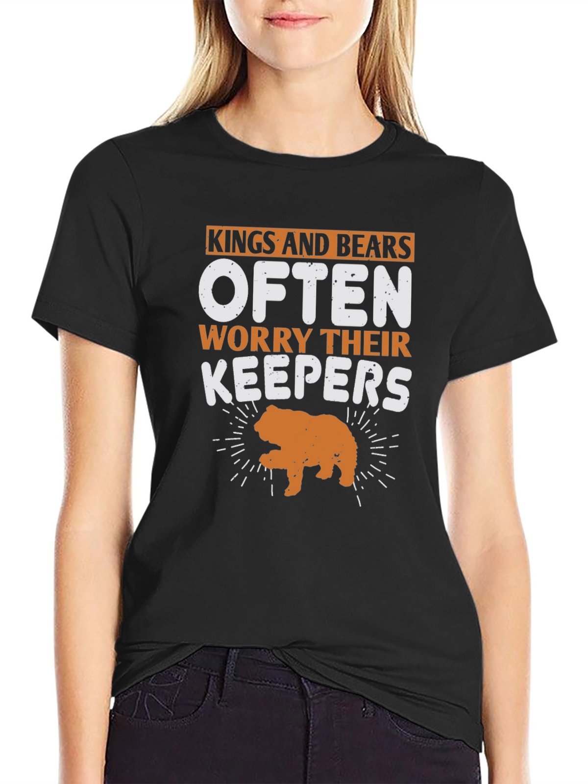 Kings and Bears Worry Their Keepers Black T-Shirt