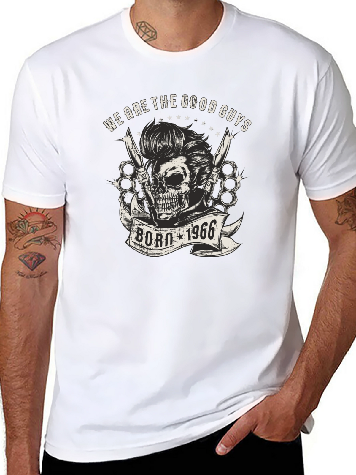 Born 1966 Skull Graphic T-Shirt