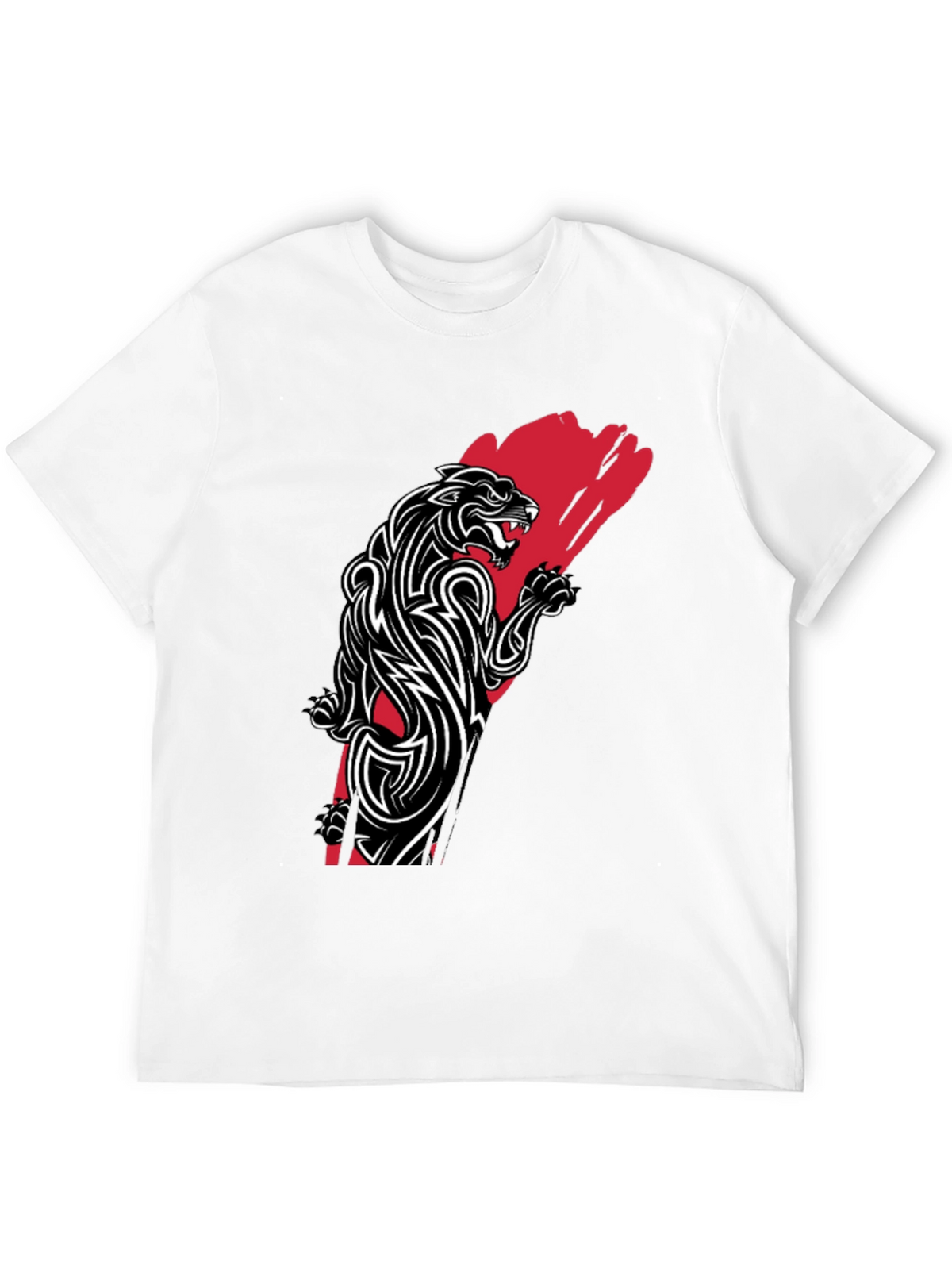 Tribal Panther Graphic Tee - Black