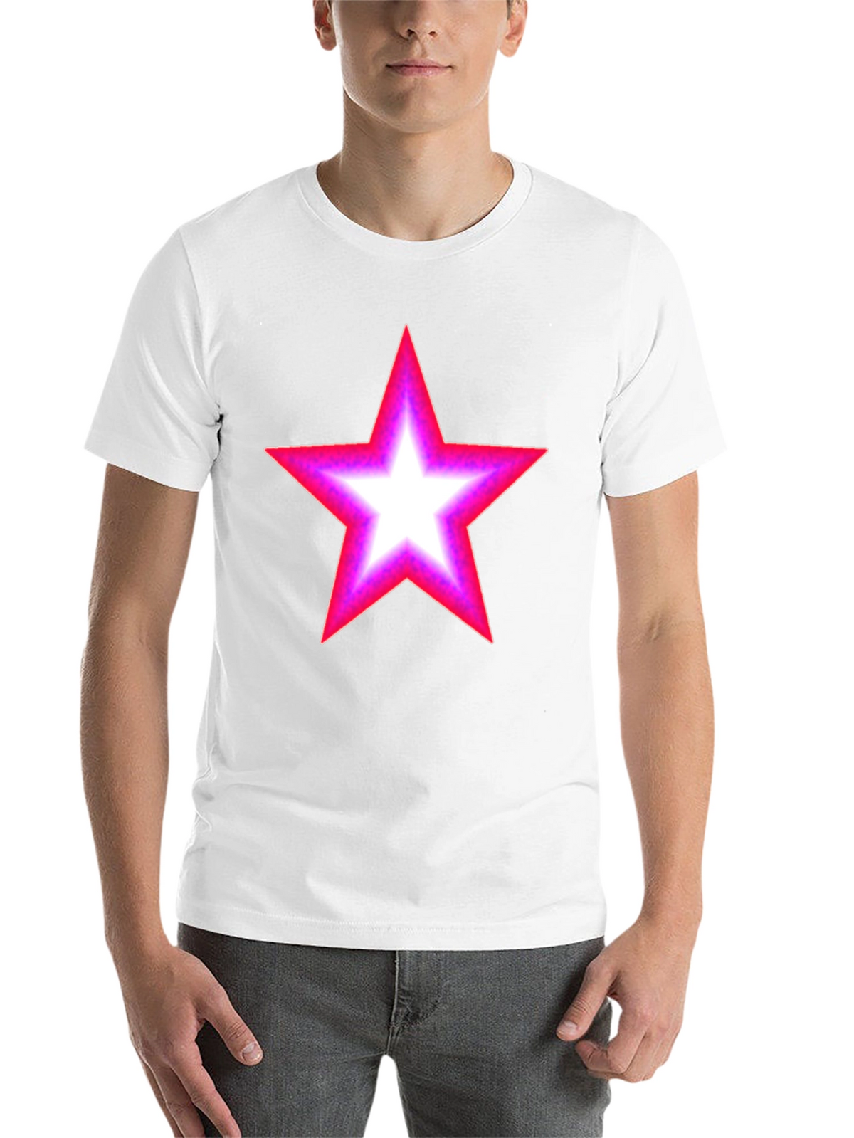 Neon Star Graphic Black T-Shirt