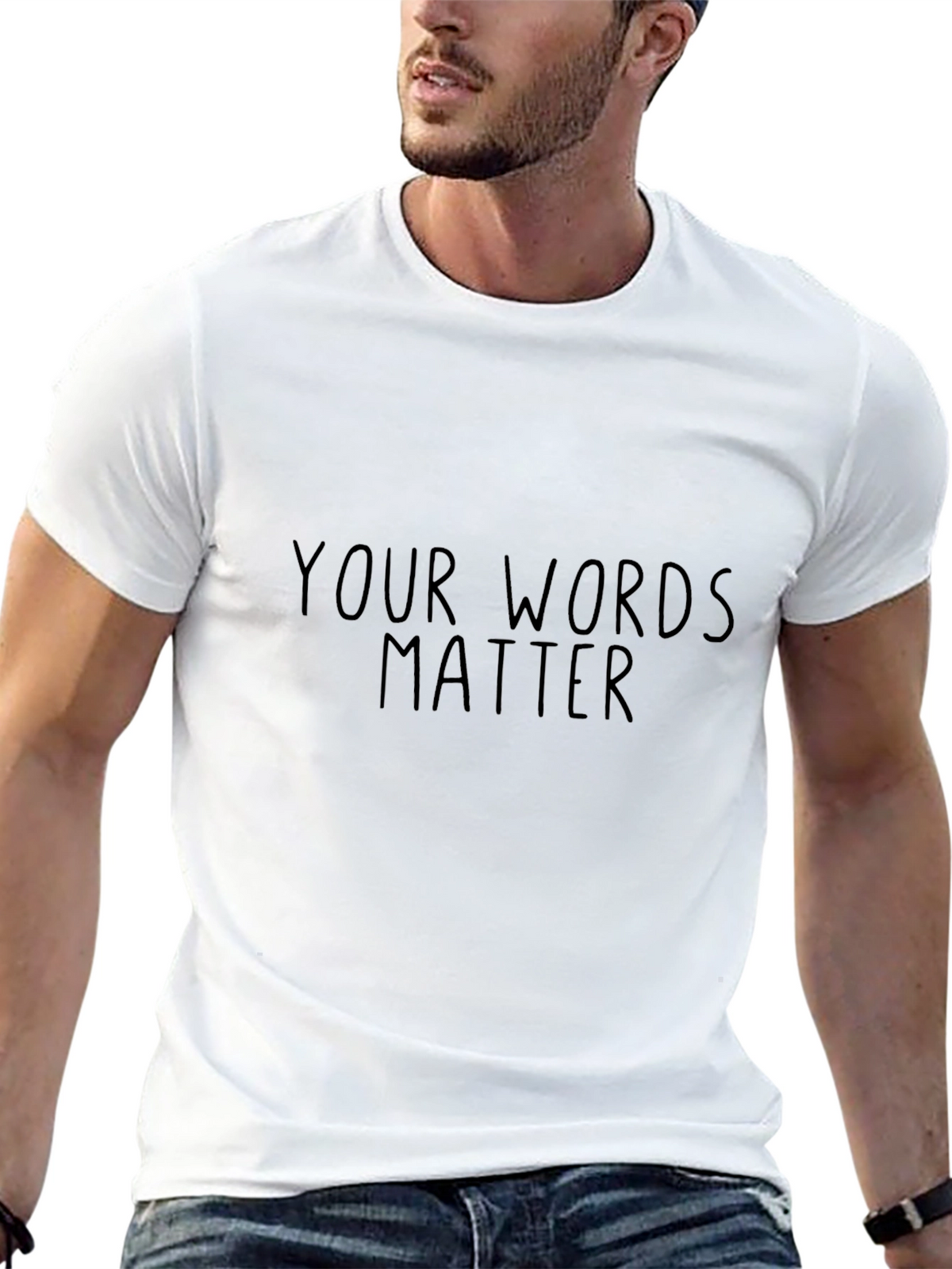 Your Words Matter Graphic Tee - Black