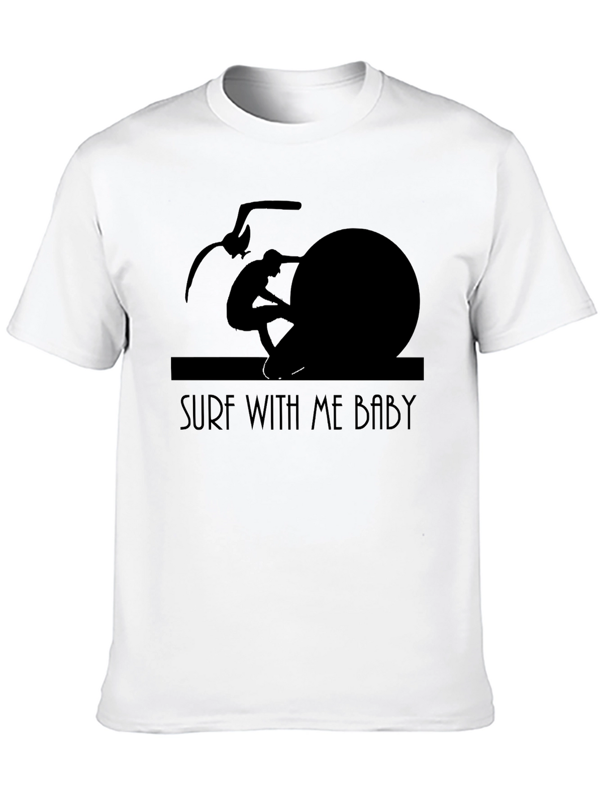 Surf With Me Baby Black T-Shirt