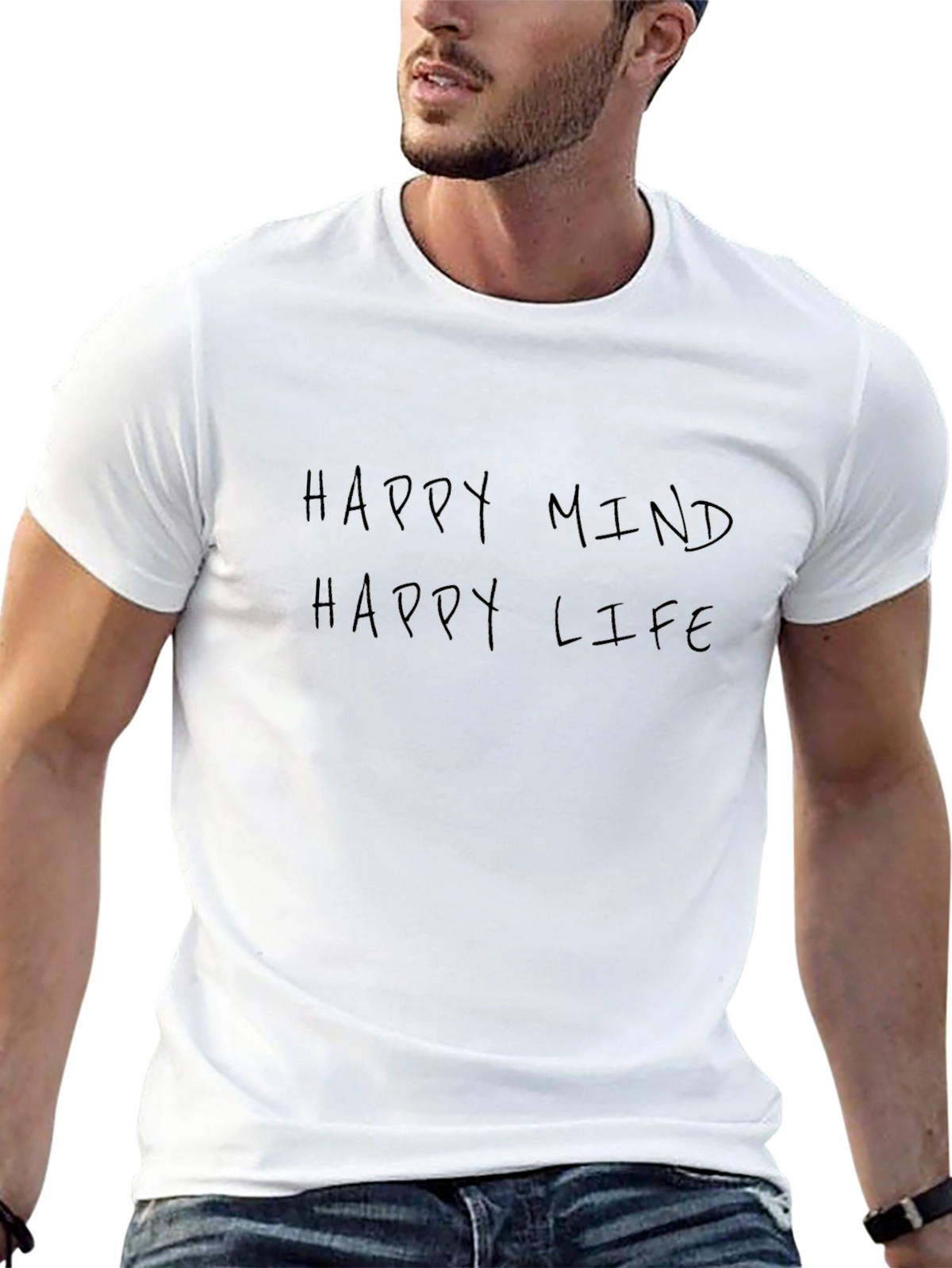 Happy Mind Happy Life Graphic T-Shirt