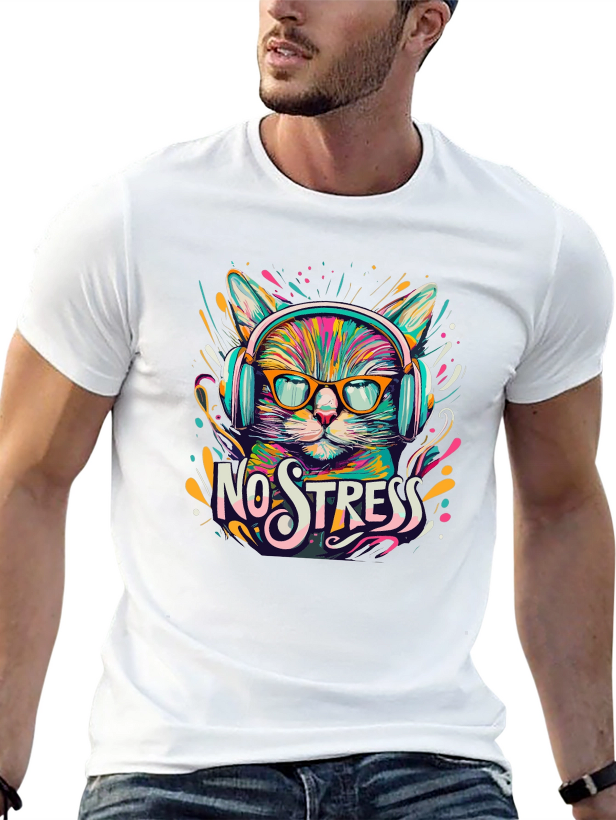 No Stress Cat T-Shirt