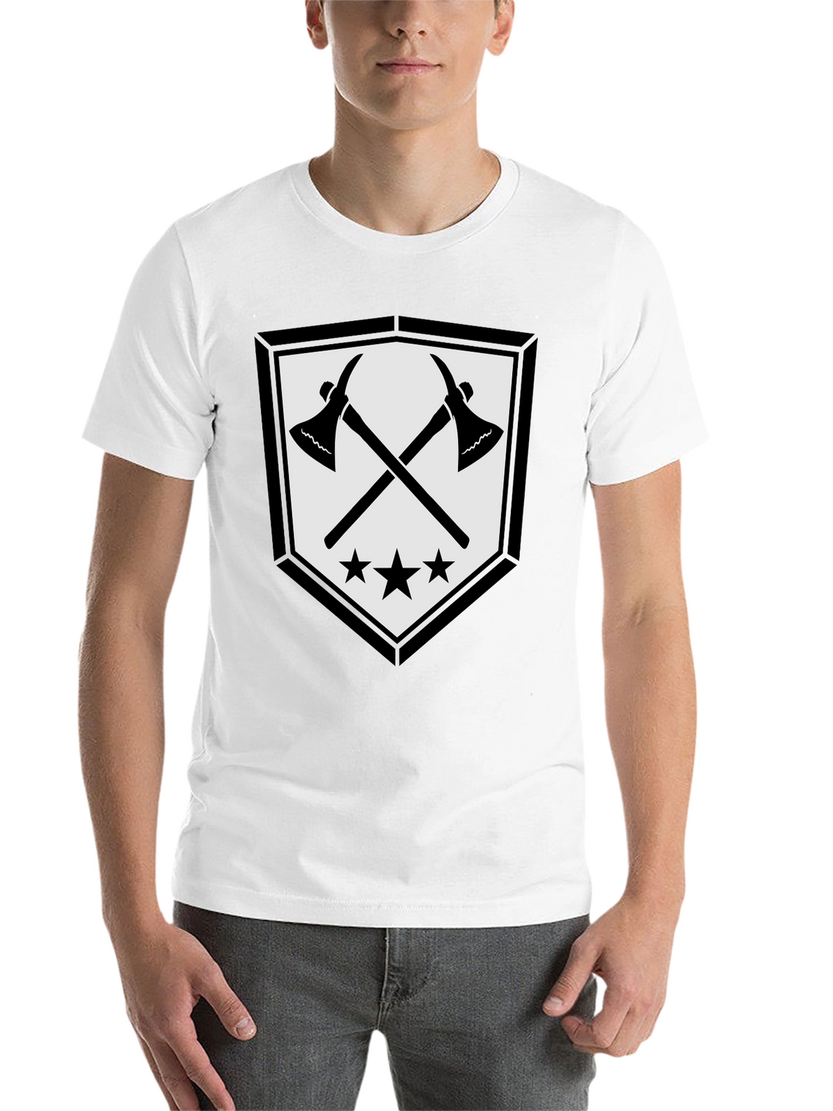 Axe & Stars Graphic T-Shirt - Mens Black Tee