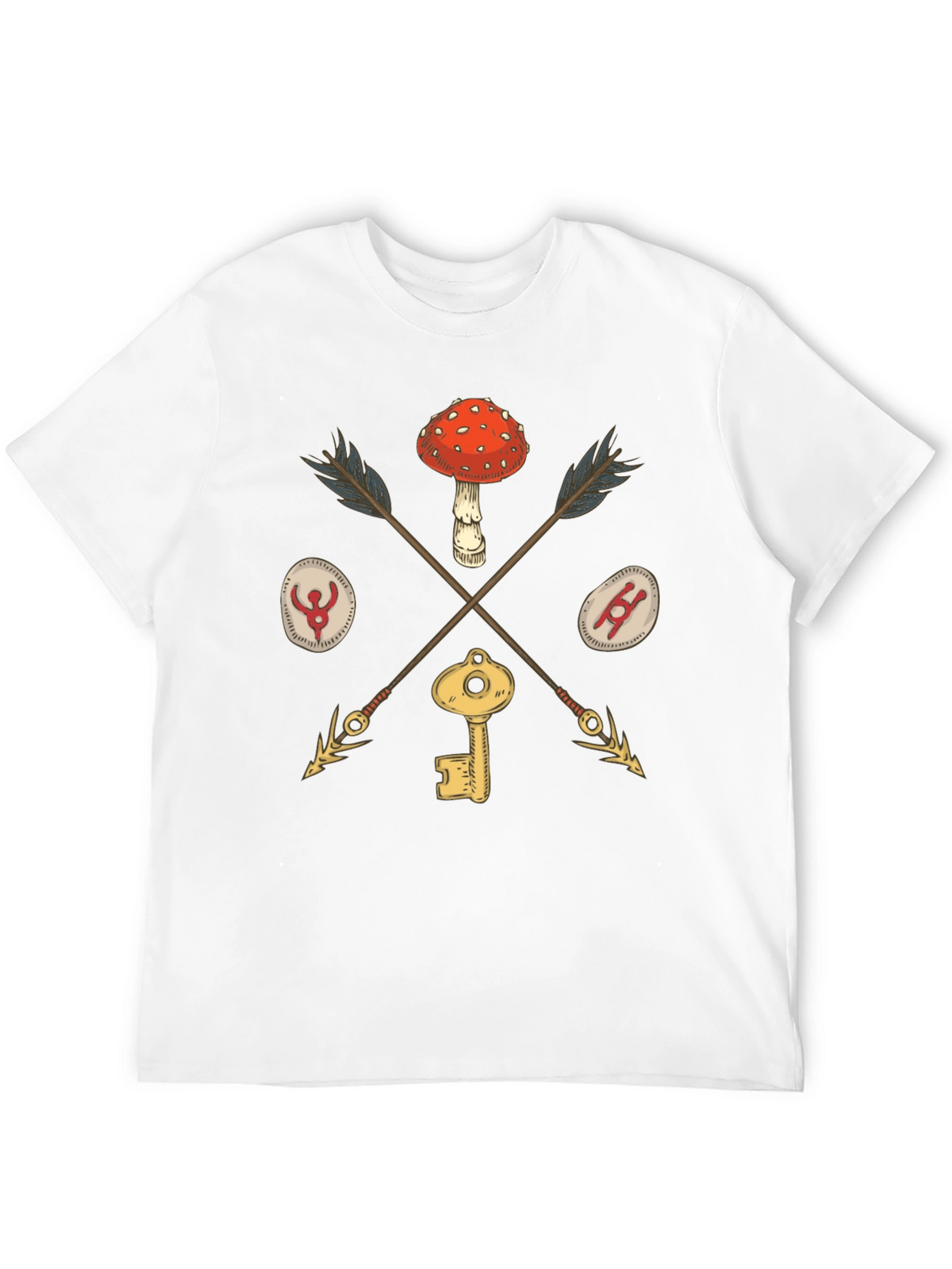 Amanita Muscaria Arrow Black T-Shirt