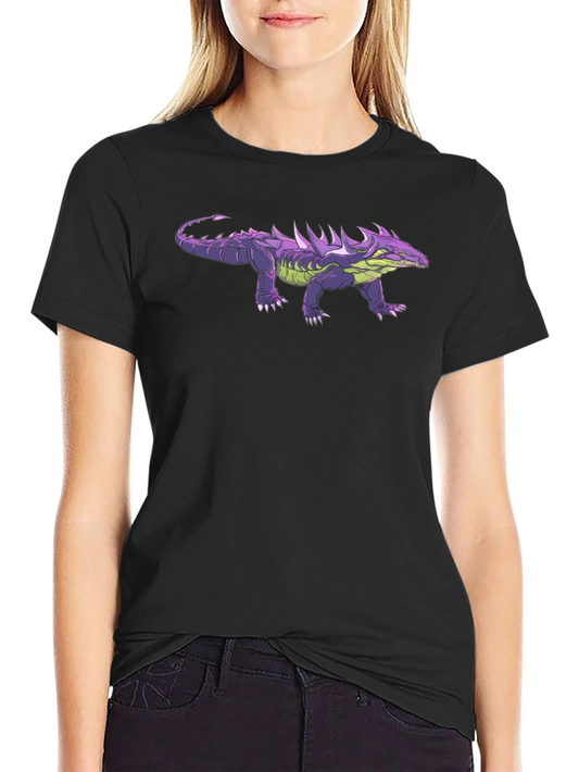 Purple Spiked Lizard Graphic T-Shirt