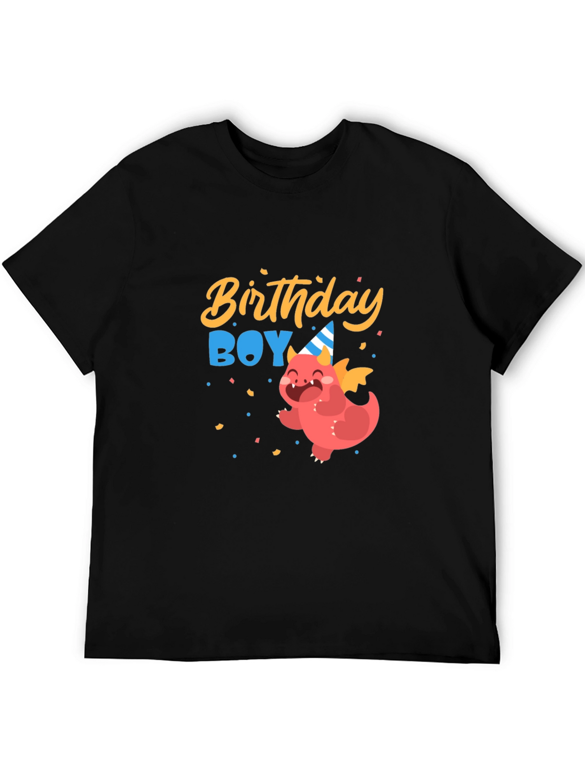 Birthday Boy Dragon Graphic Tee - Cute Party Shirt