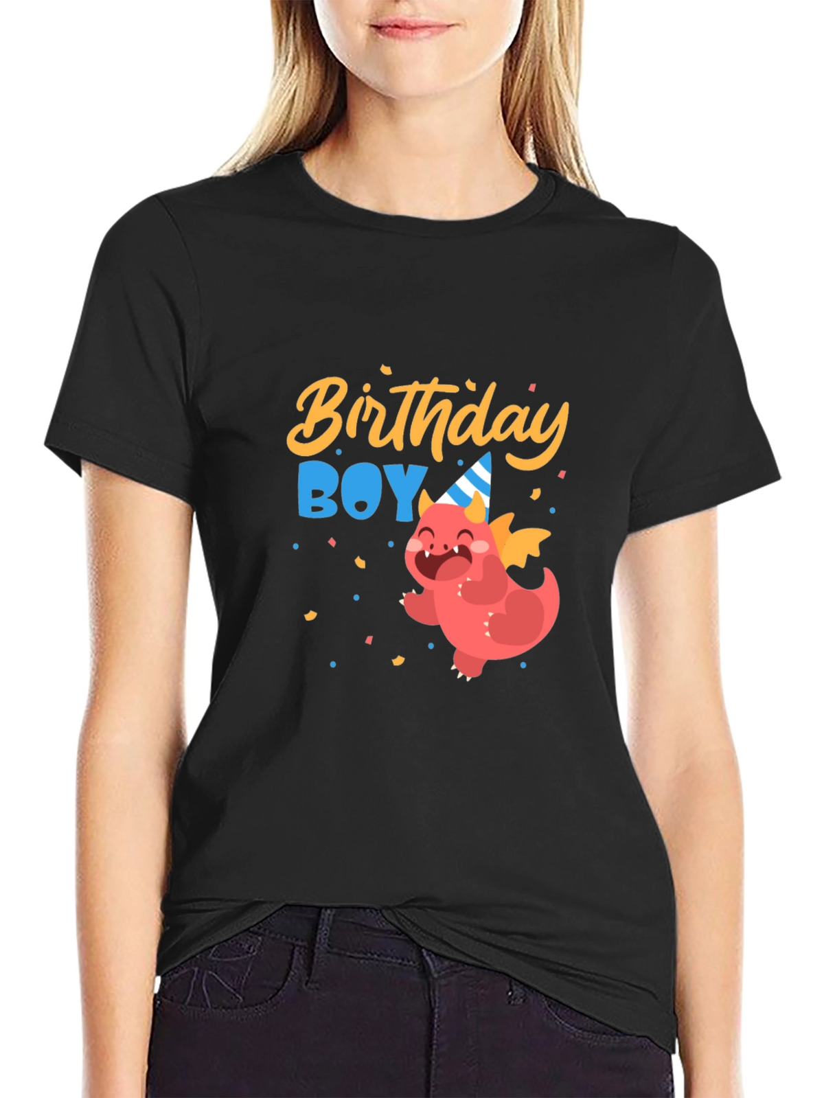 Birthday Boy Dragon Graphic Tee - Cute Party Shirt