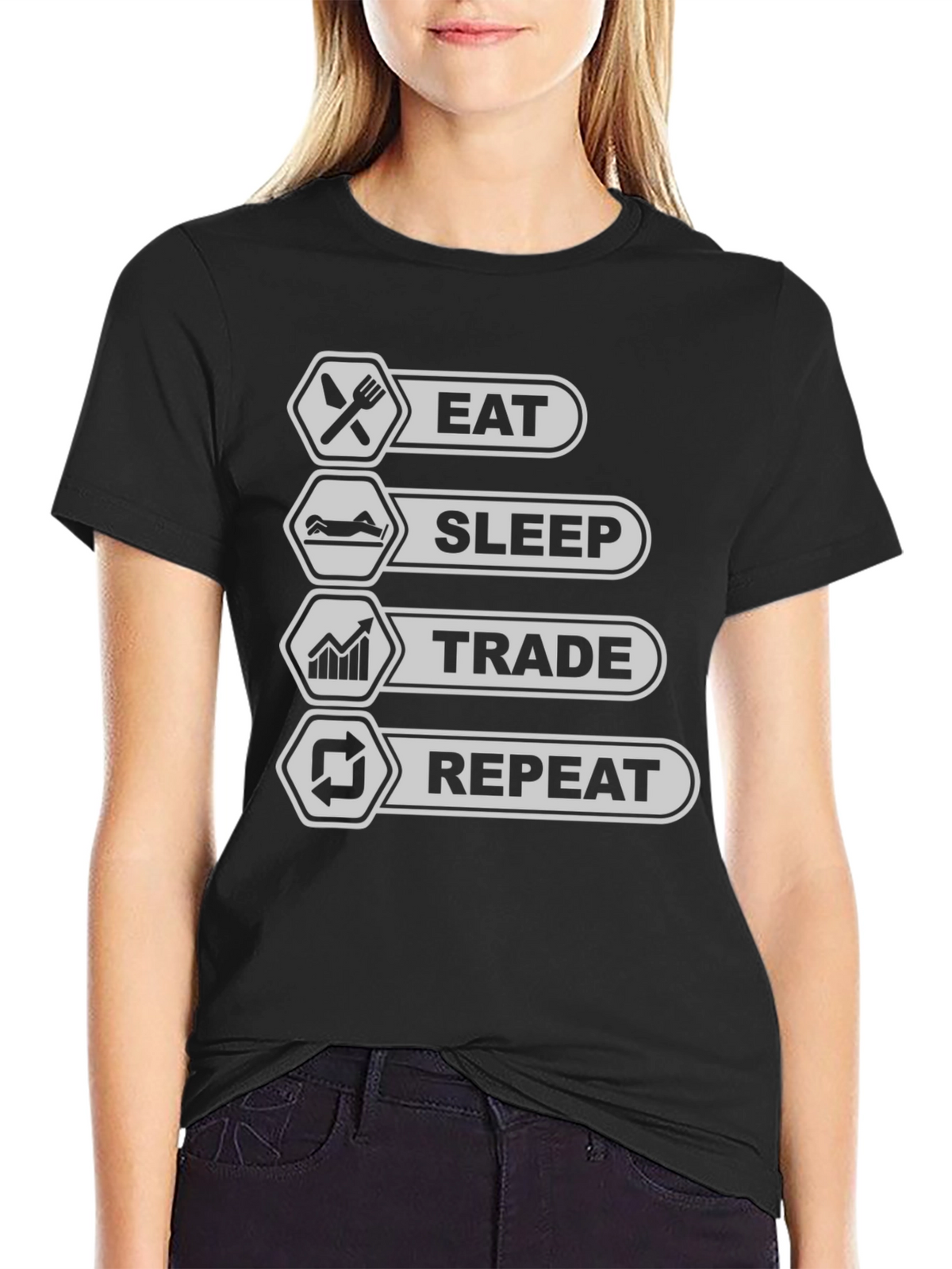 Eat Sleep Trade Repeat T-Shirt - Trader Lifestyle Tee