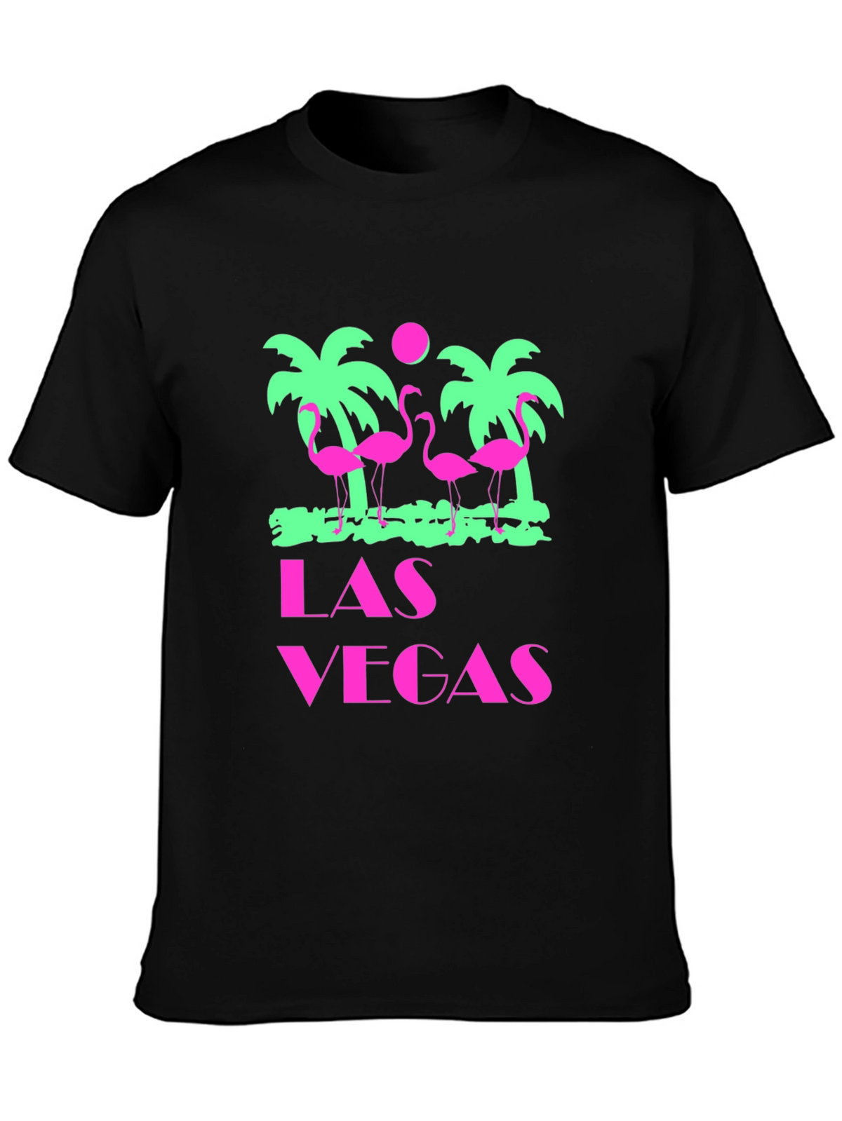 Las Vegas Flamingo Palms T-Shirt - Black