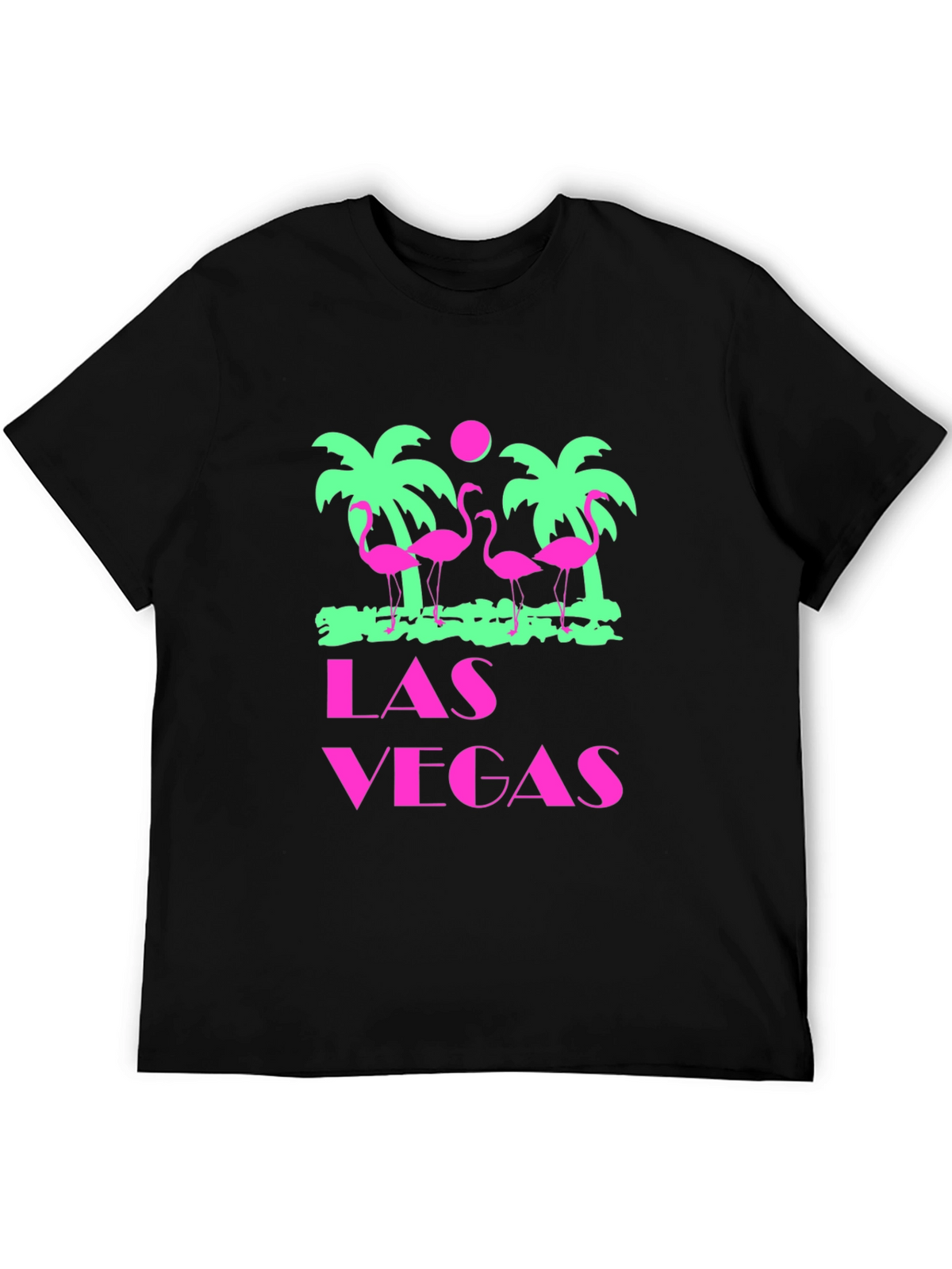 Las Vegas Flamingo Palms T-Shirt - Black