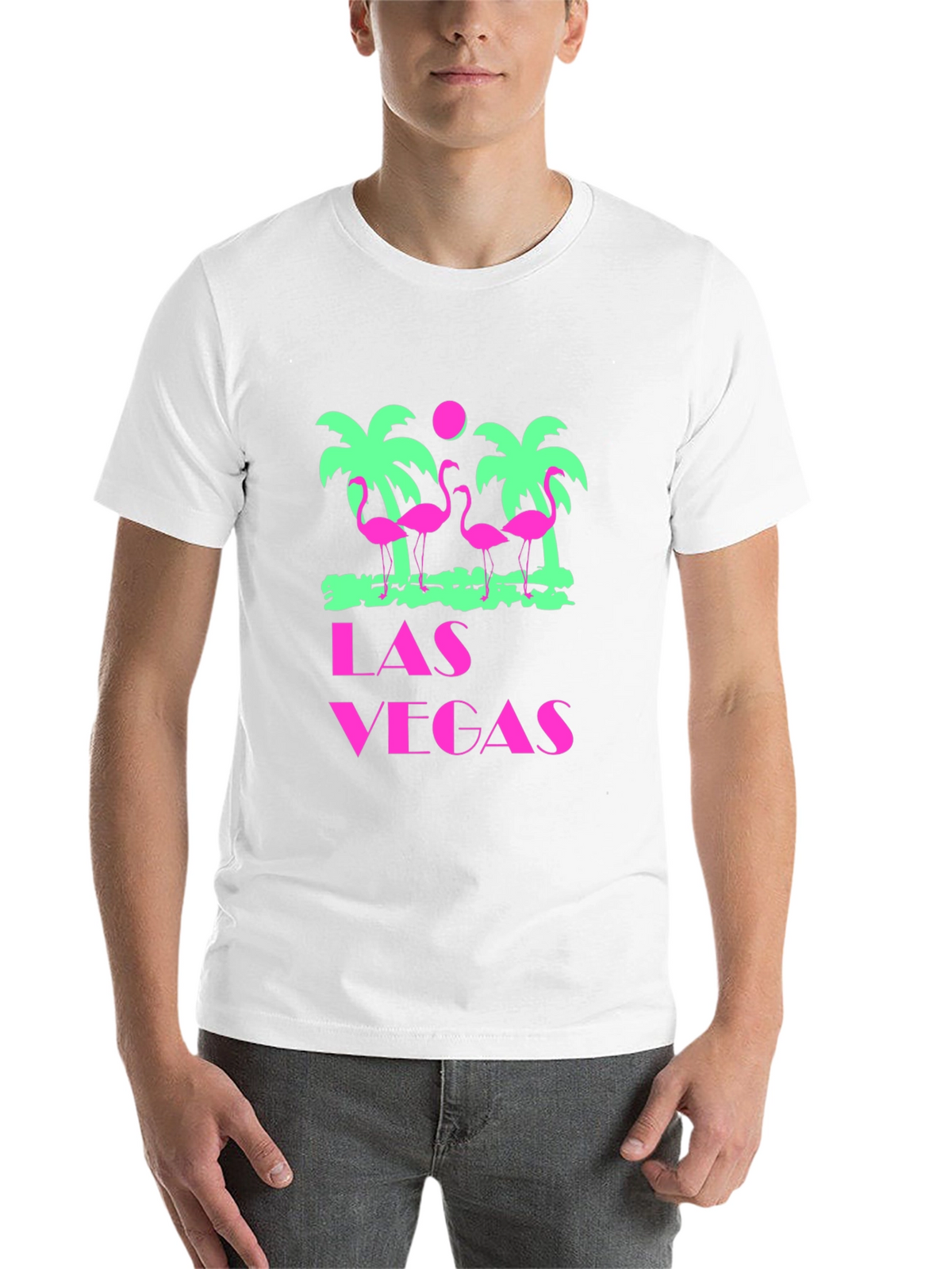 Las Vegas Flamingo Palms T-Shirt - Black
