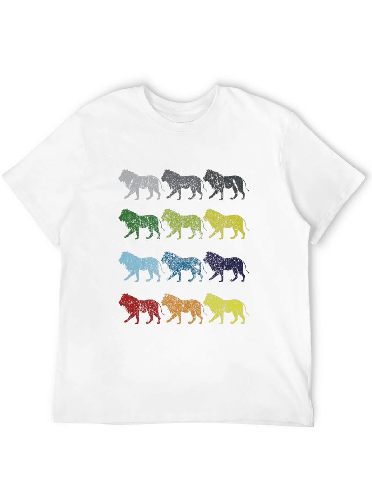Retro Lion Graphic Tee - Mens Black T-Shirt