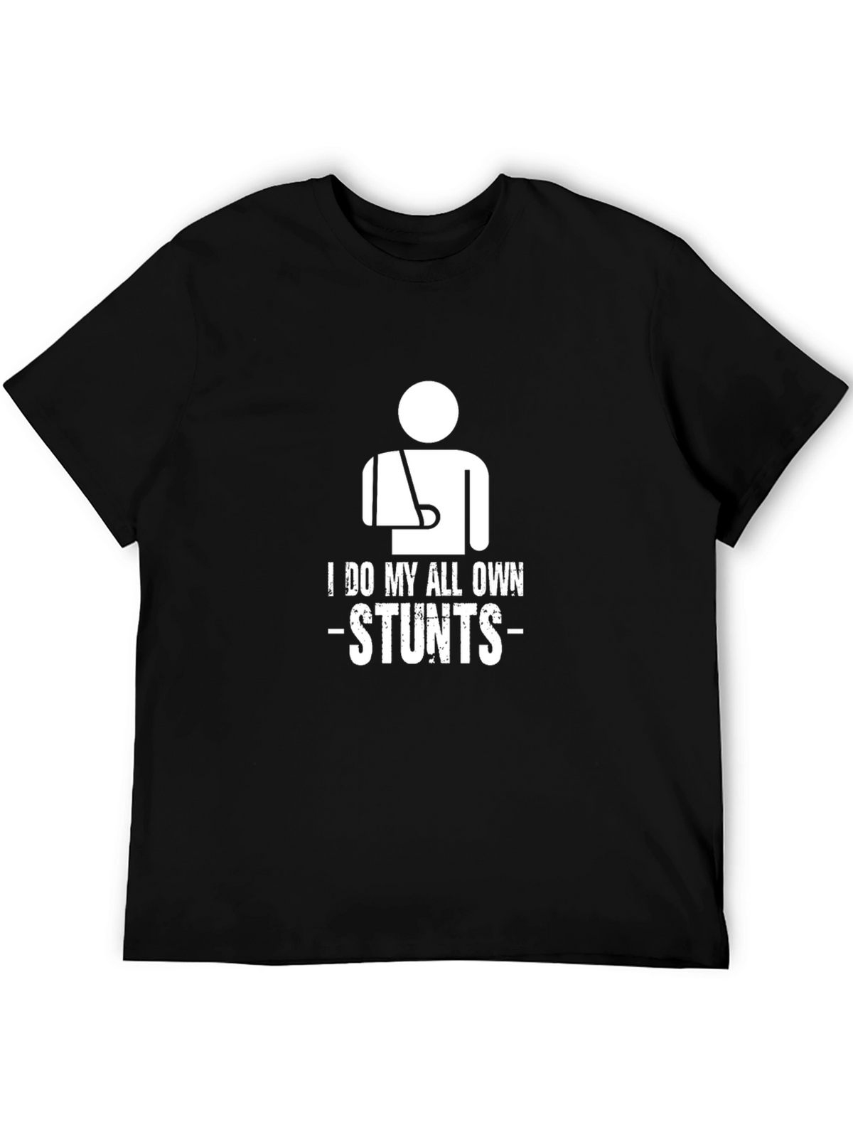 I Do My Own Stunts Graphic Tee - Black