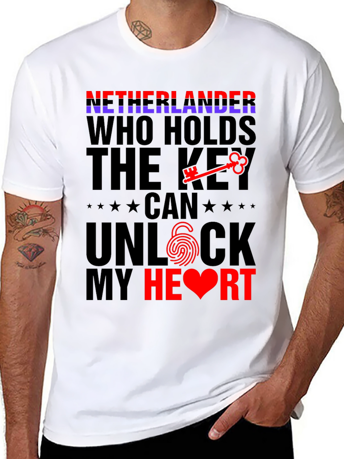 Netherlands Unlock My Heart T-Shirt