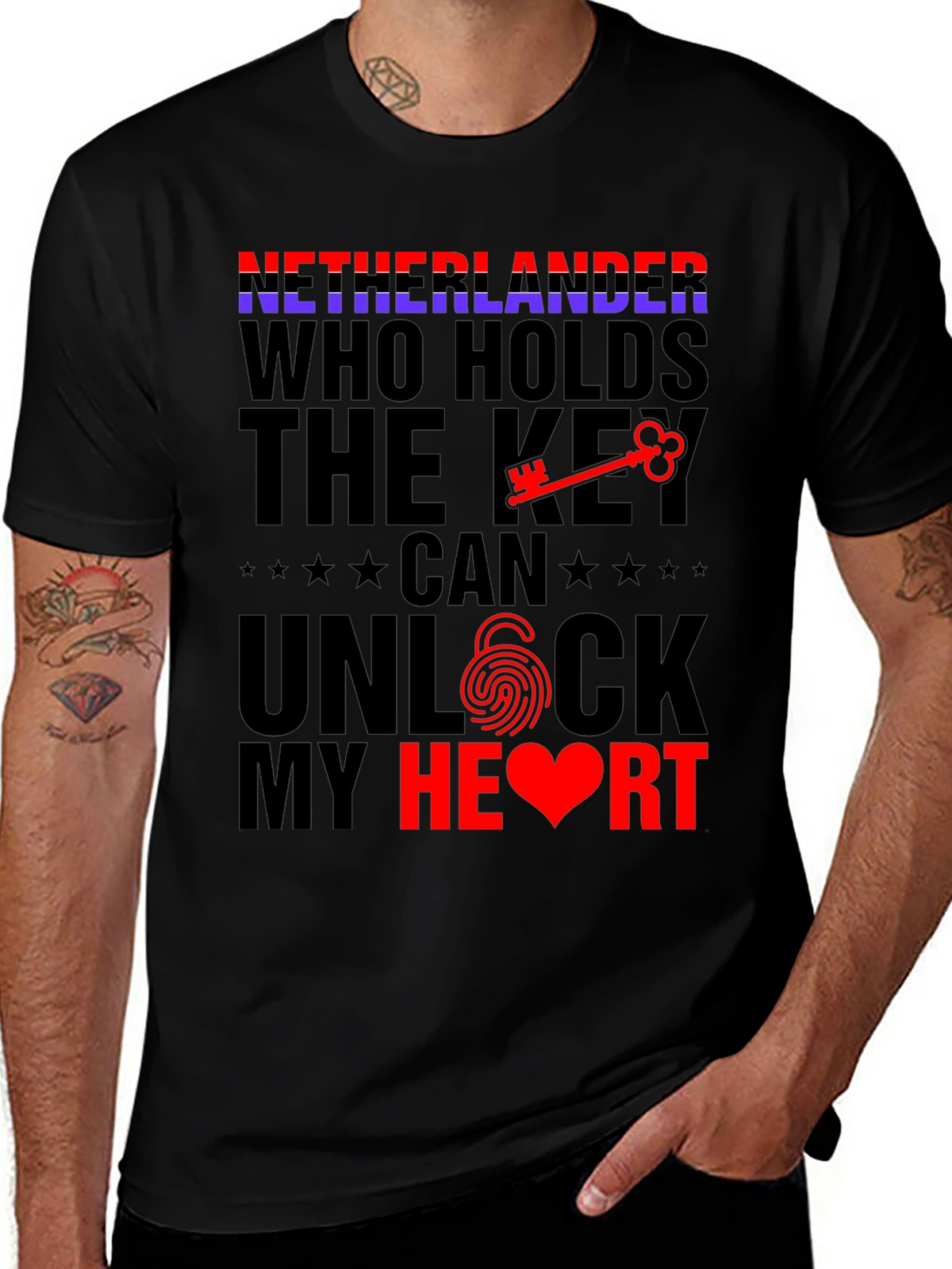 Netherlands Unlock My Heart T-Shirt