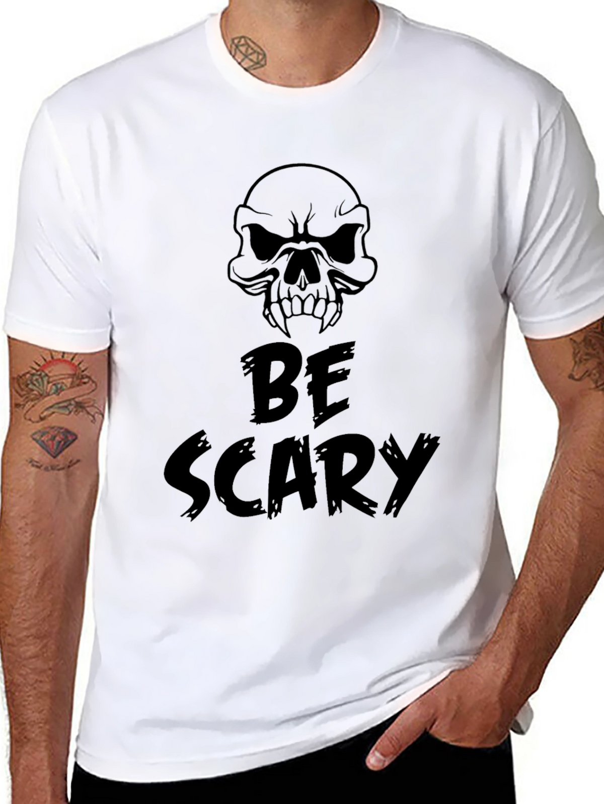Be Scary Skull T-Shirt - Halloween Style!