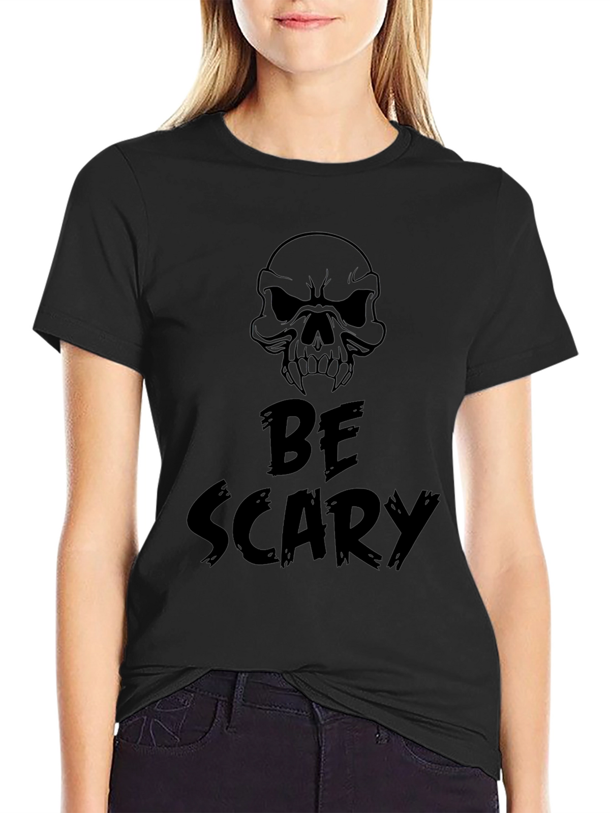 Be Scary Skull T-Shirt - Halloween Style!