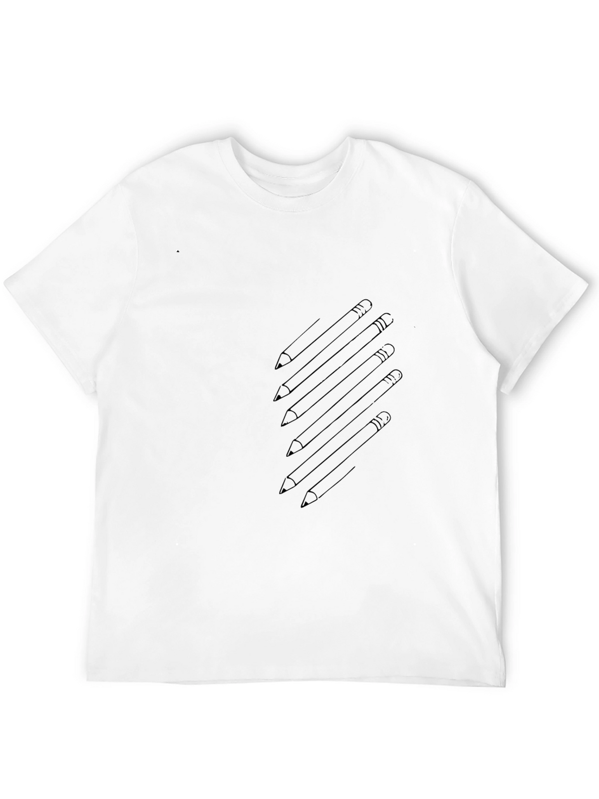 Pencil Graphic Black T-Shirt