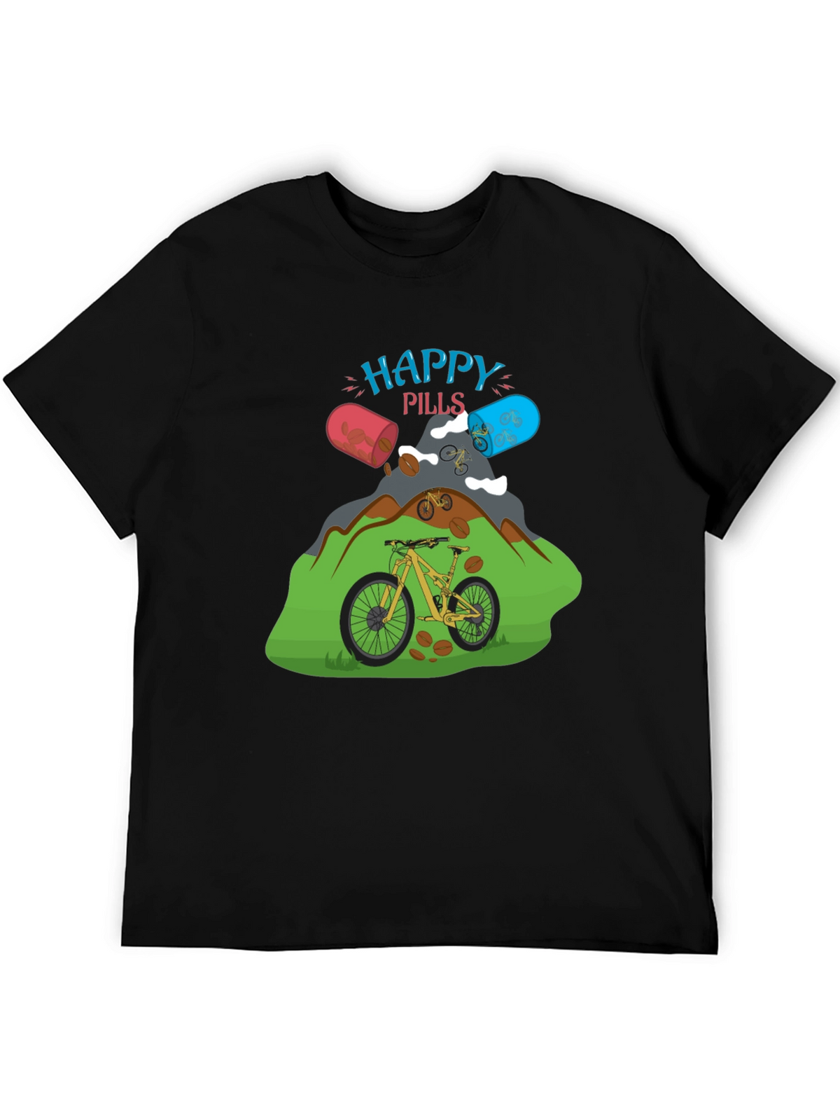 Happy Pills Mountain Bike Graphic Tee