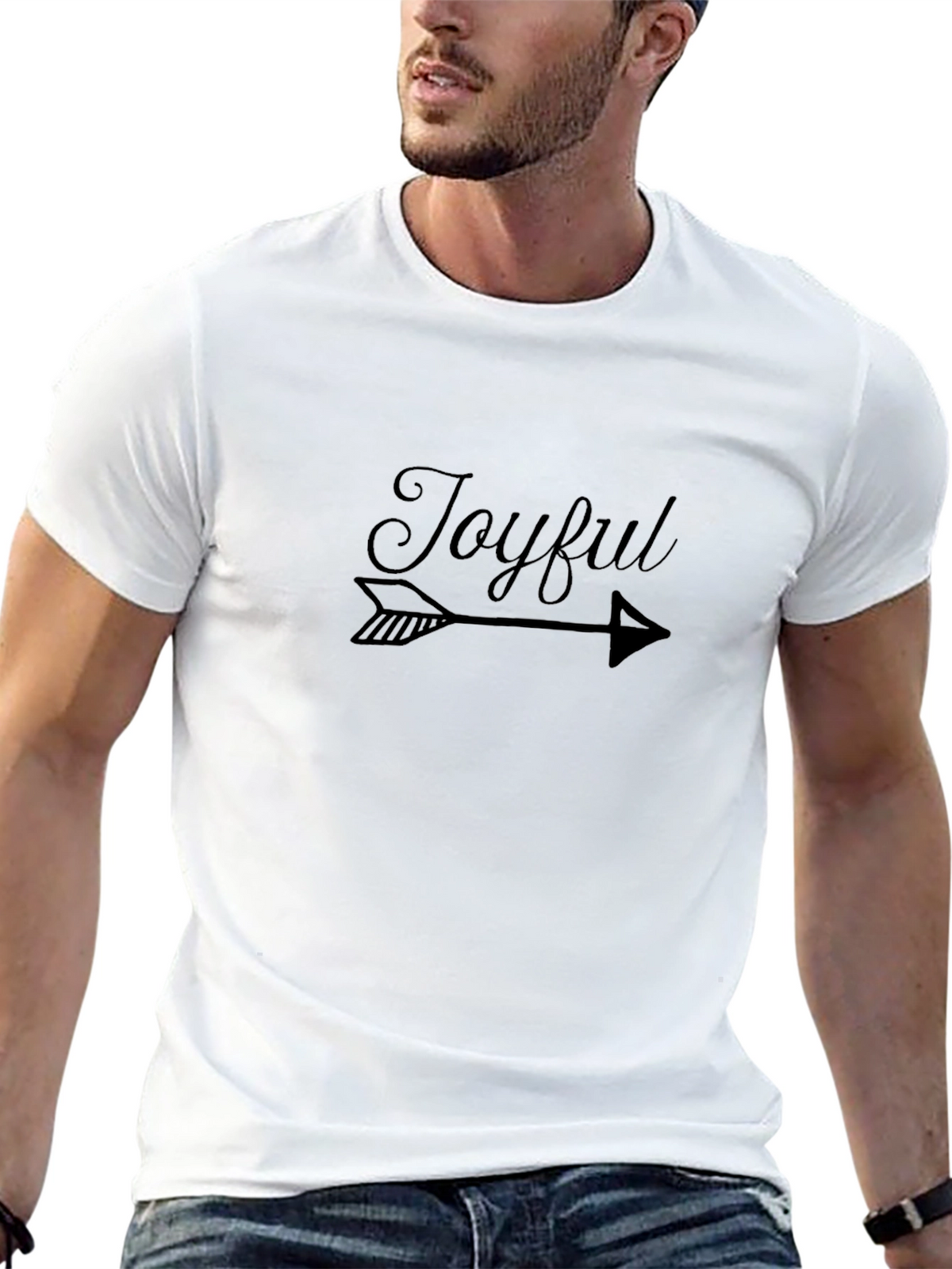 Joyful Arrow Graphic Tee - Black