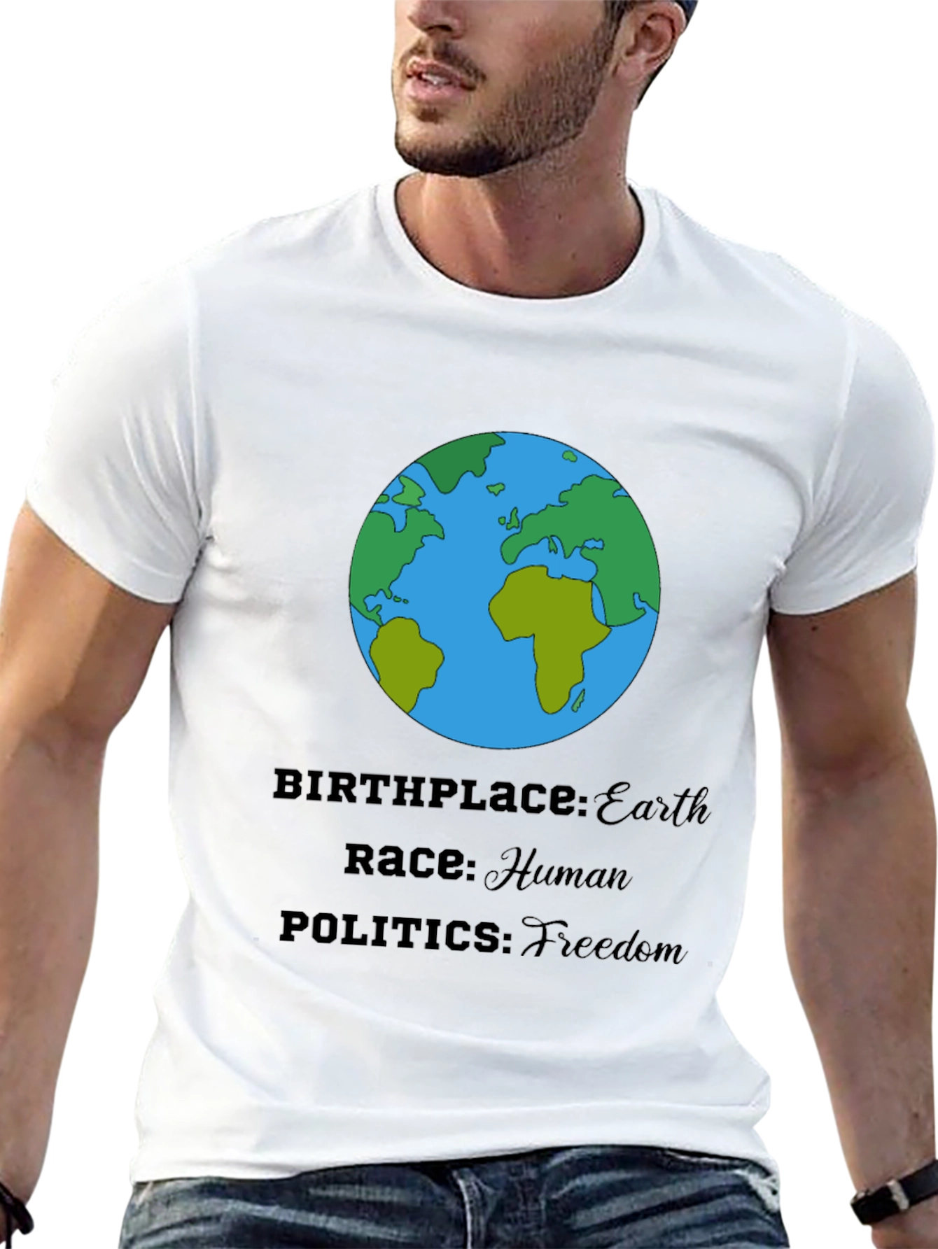 Earth T-Shirt - Human Race Freedom Politics