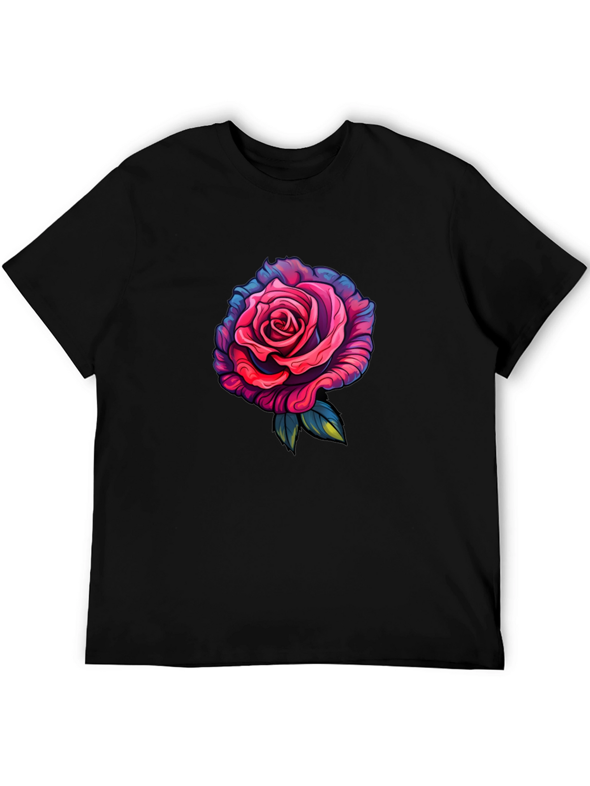 Rose Graphic T-Shirt - Black
