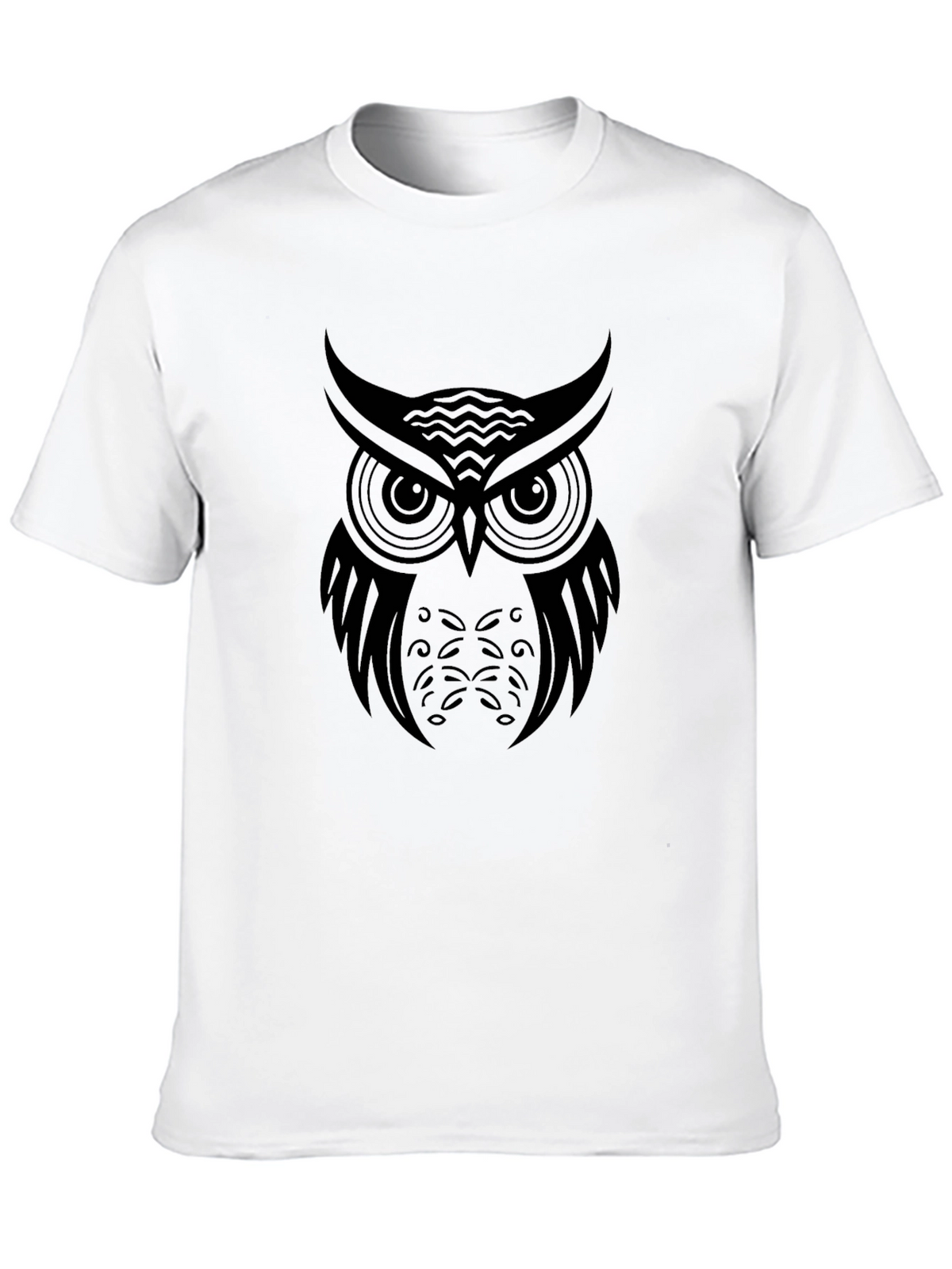 Black Owl Graphic Tee - Mens Casual T-Shirt