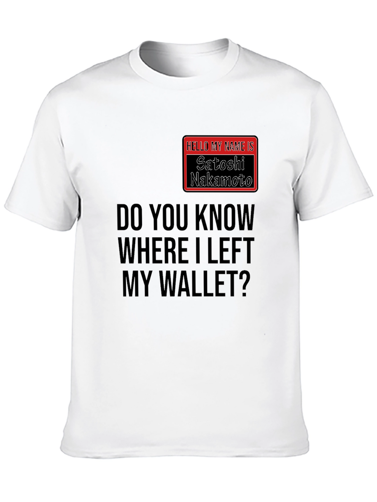 Satoshi Nakamoto Wallet T-Shirt - Crypto Humor