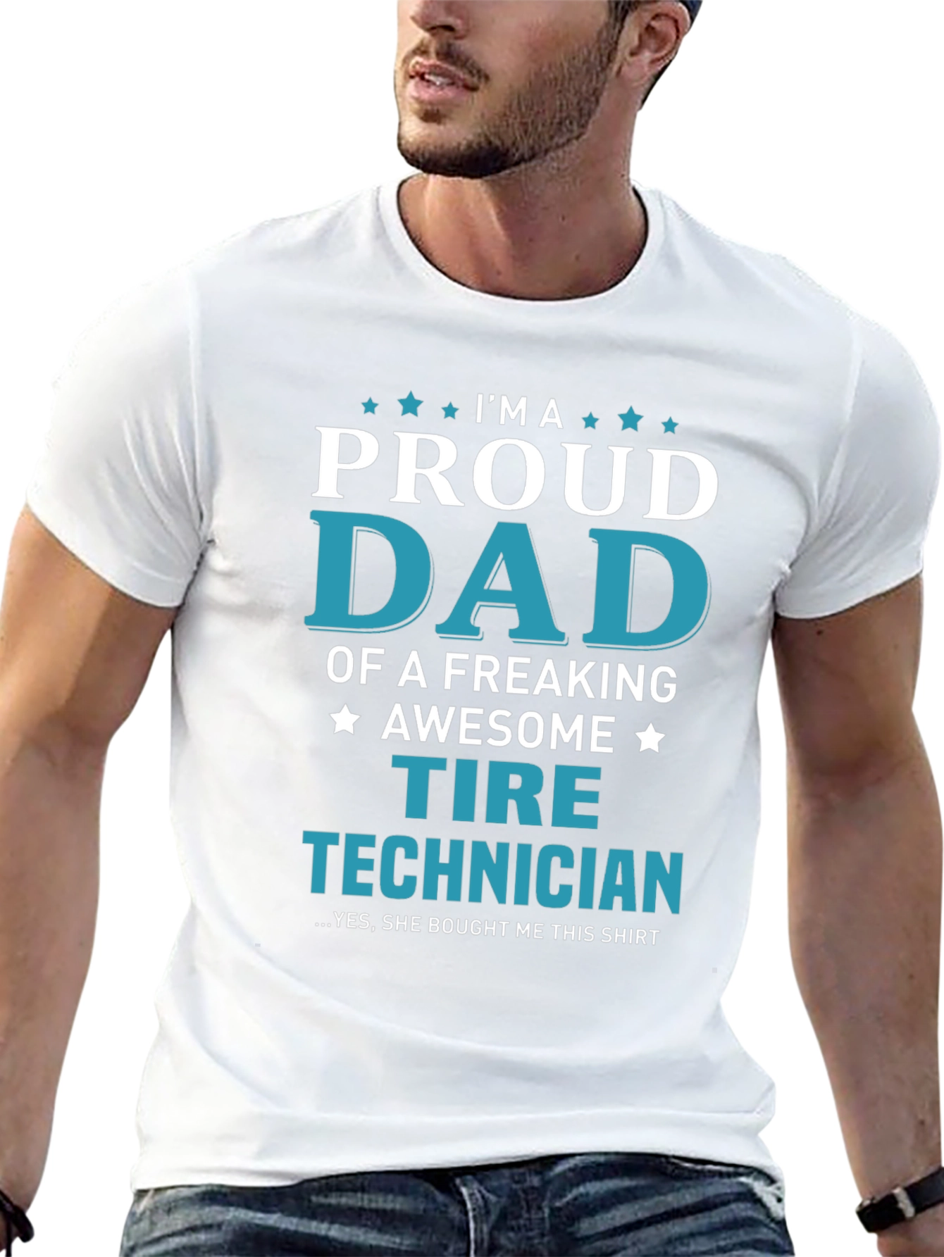 Proud Dad Tire Technician Graphic Tee