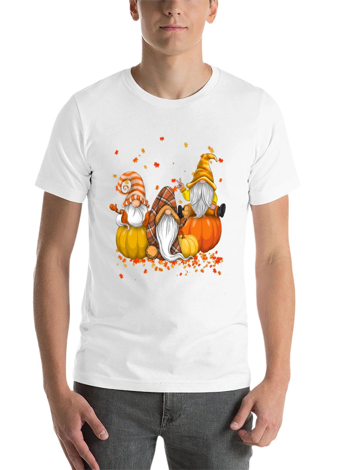 Fall Gnomes T-Shirt - Autumn Pumpkin Design