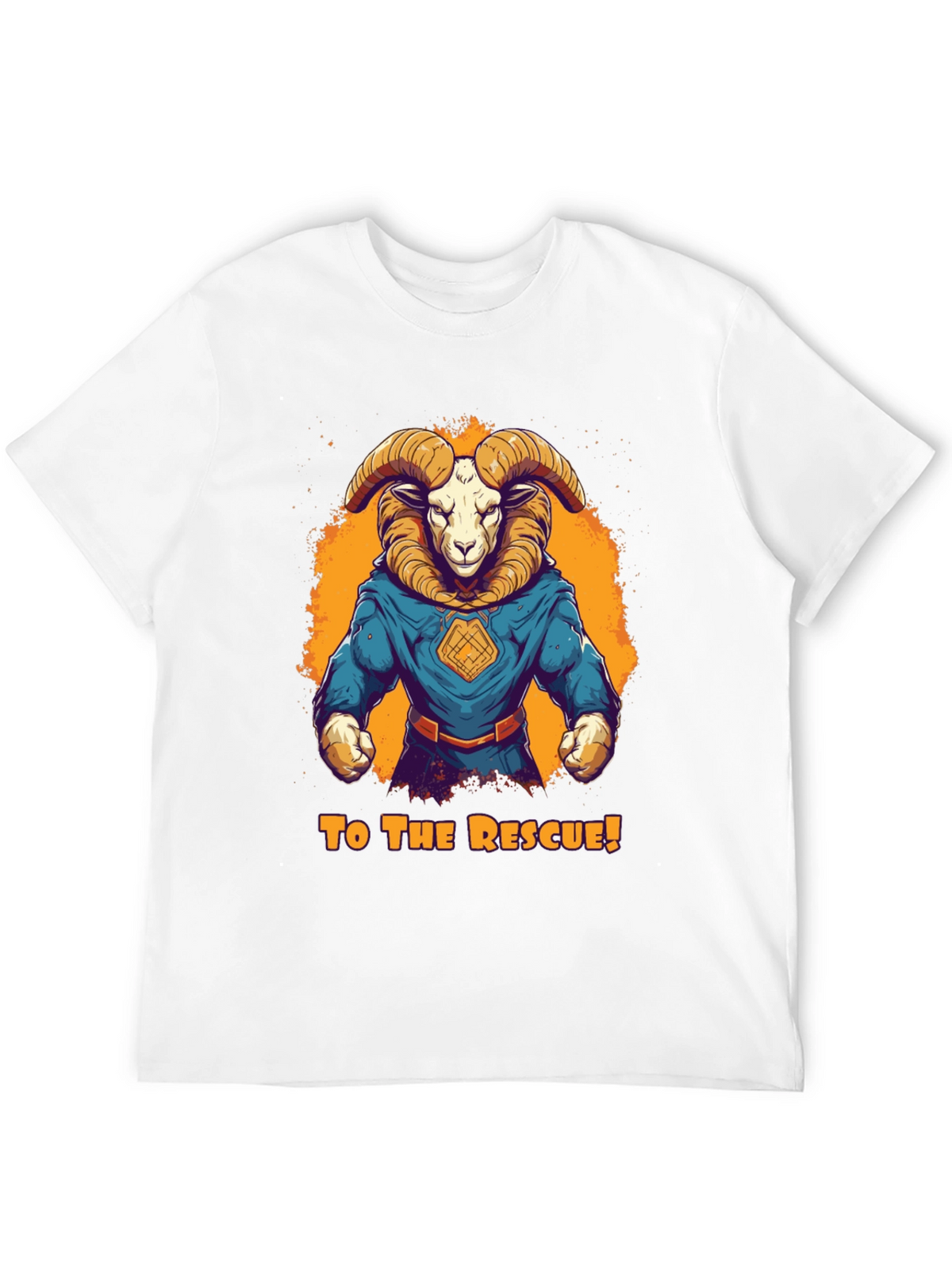 Ram Superhero T-Shirt - To The Rescue! Design