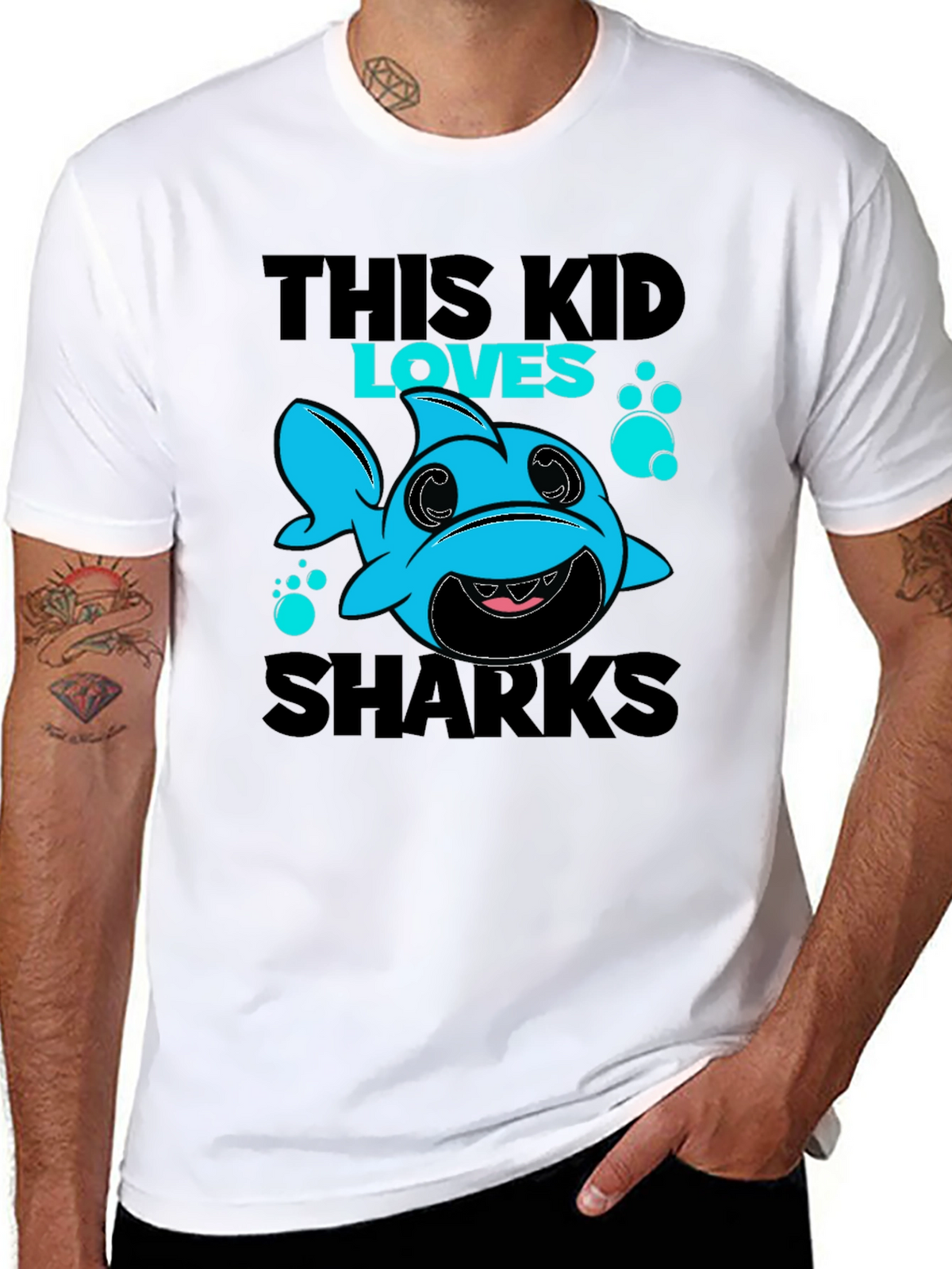 This Kid Loves Sharks T-Shirt Cute Baby Shark Design