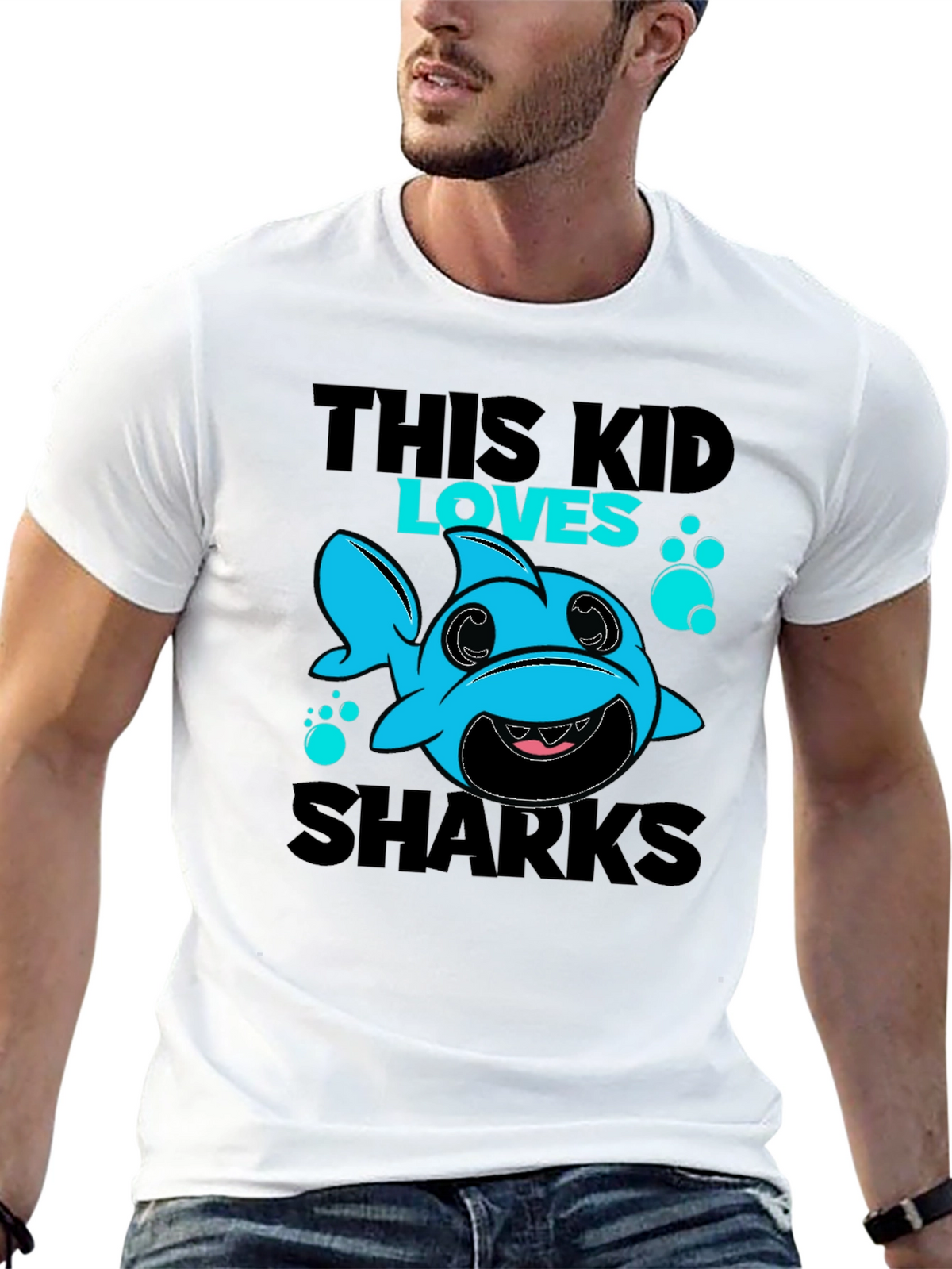 This Kid Loves Sharks T-Shirt Cute Baby Shark Design