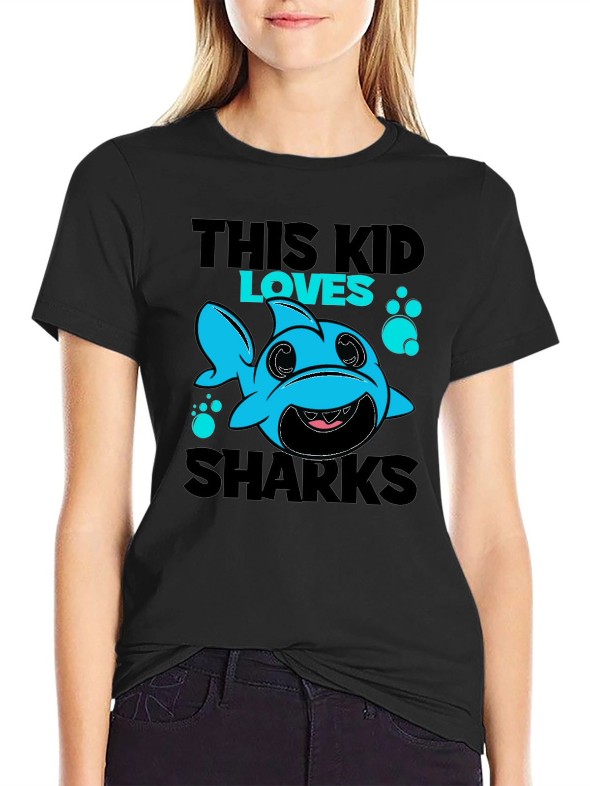 This Kid Loves Sharks T-Shirt Cute Baby Shark Design