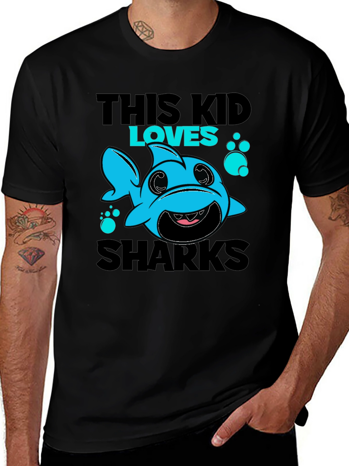 This Kid Loves Sharks T-Shirt Cute Baby Shark Design