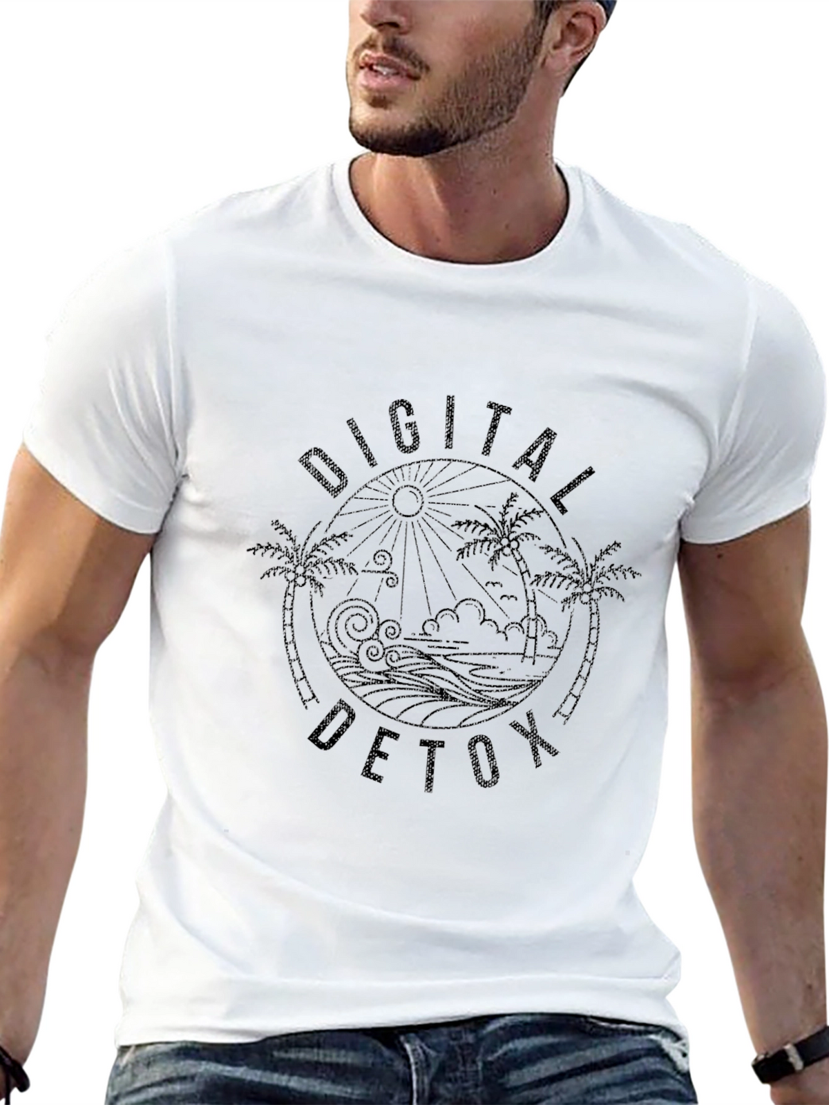 Digital Detox T-Shirt - Black Graphic Tee