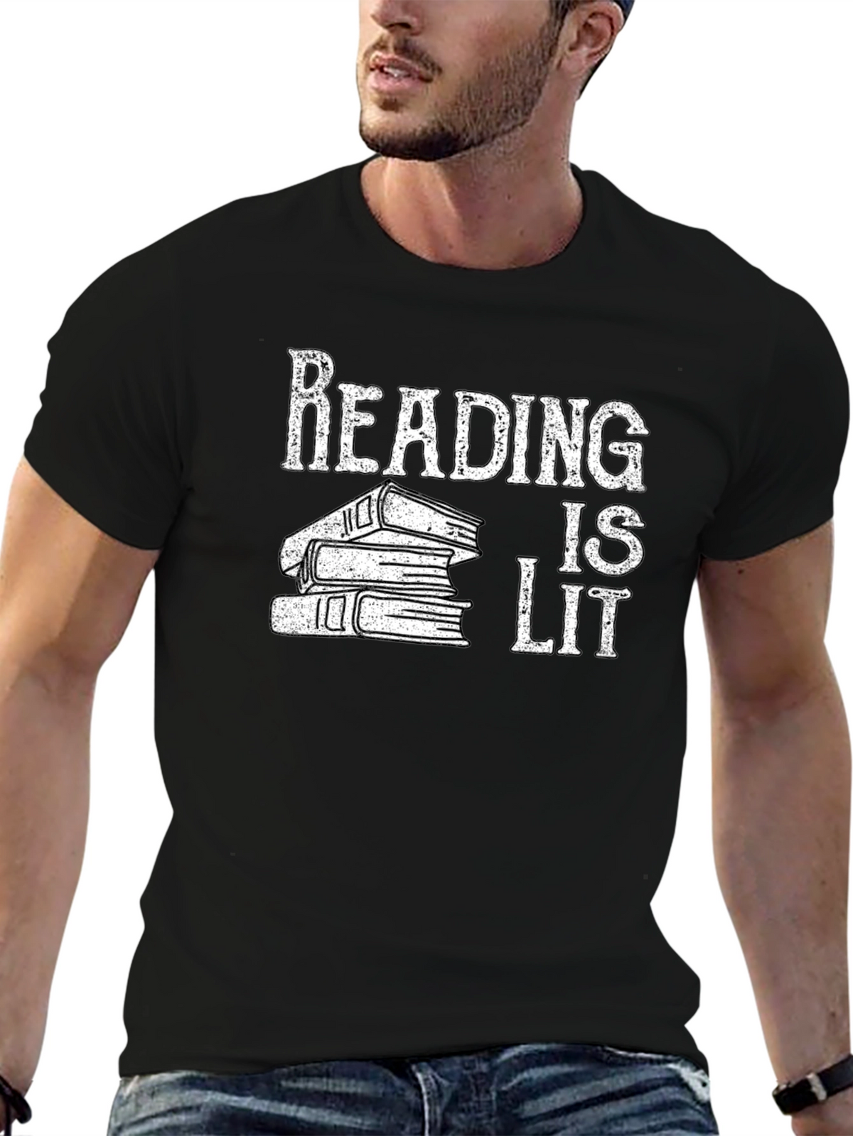 Reading is Lit Black Graphic Tee
