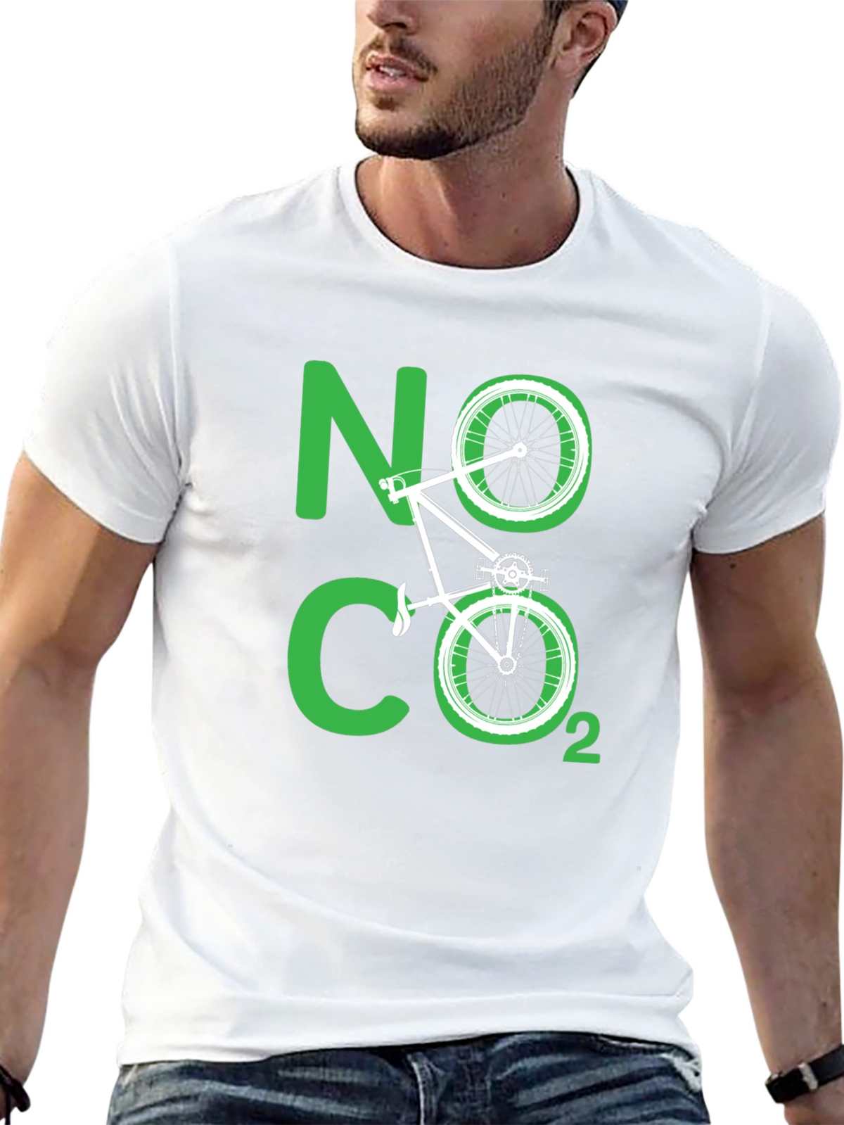 Eco-Friendly No CO2 Bicycle T-Shirt