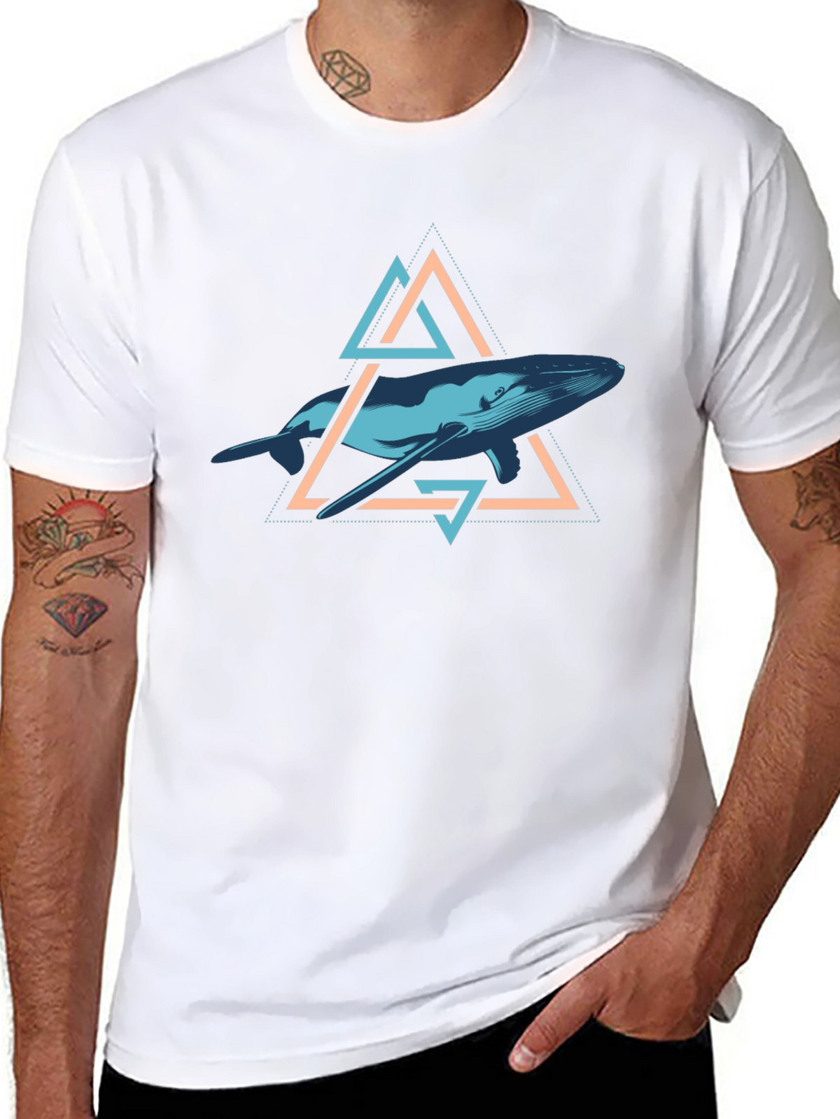Whale Geometric T-Shirt